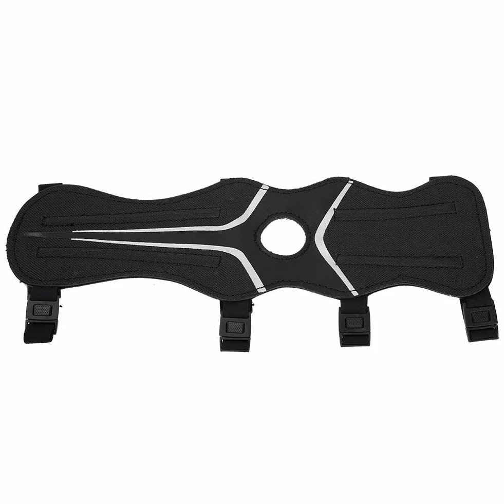 FTVOGUE Protezione del Braccio e Parabraccio Regolabile in 600D Nylon per Tiro con L'Arco Nero