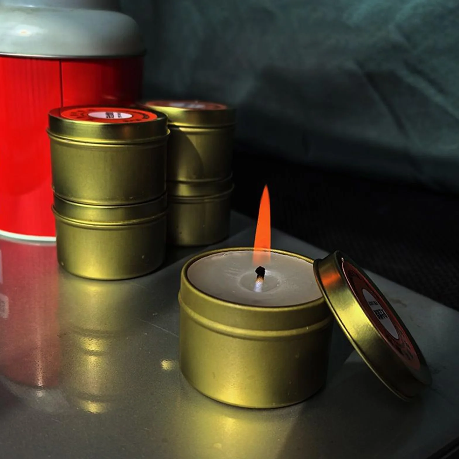 Emergenza 30 Ore Resistenti Al Senza Fumo Confezione 10 Sopravvivenza In Latta Impermeabile Inodore Portatile