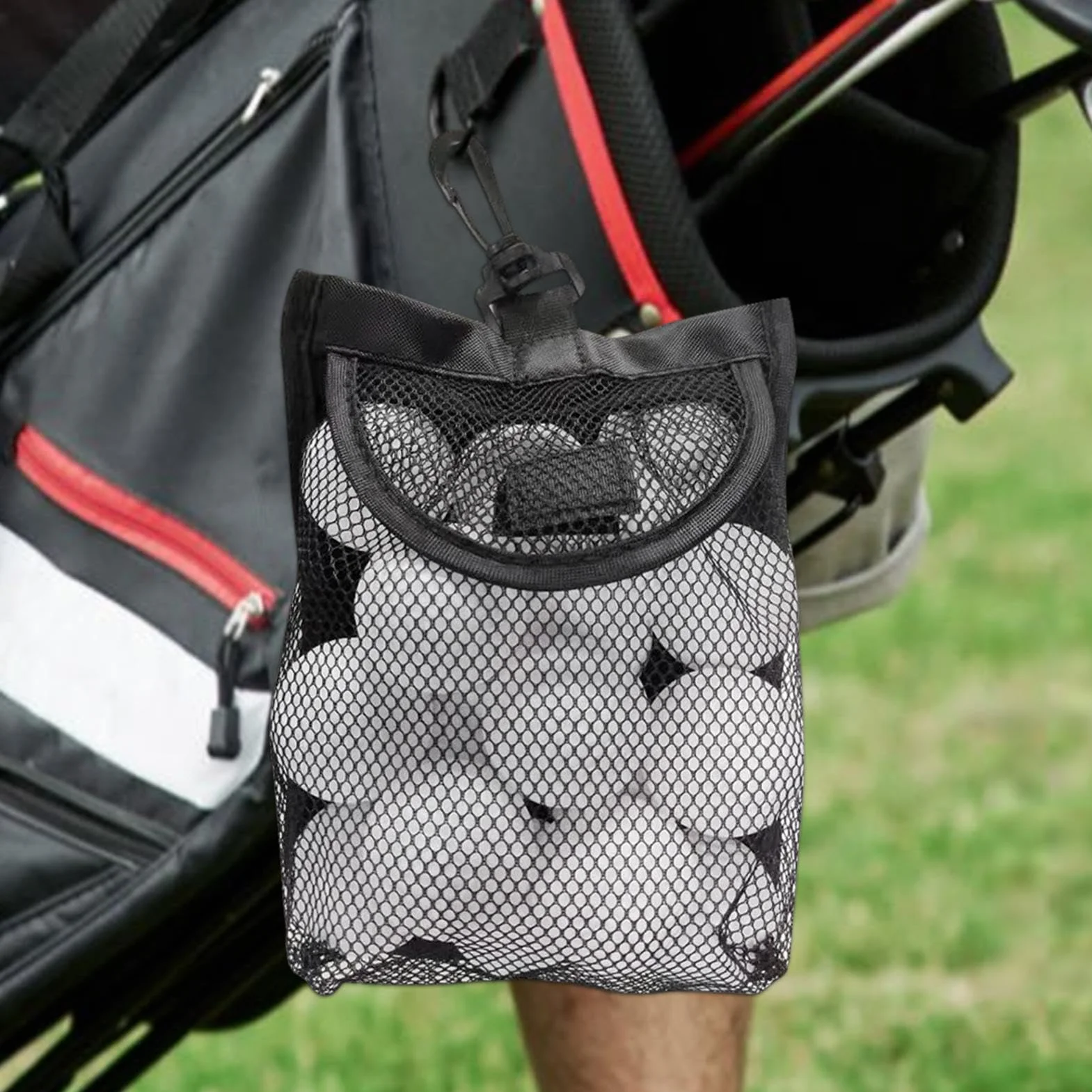 Borsa per Palline da Golf in Rete di Nylon Leggera per 18 Palline