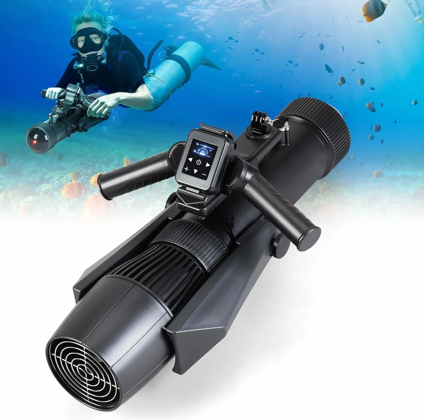 Camolech CM7-1 Pro Monopattino elettrico subacqueo 700 W, controllo del pollice, per SUP, piscina, immersioni, snorkeling
