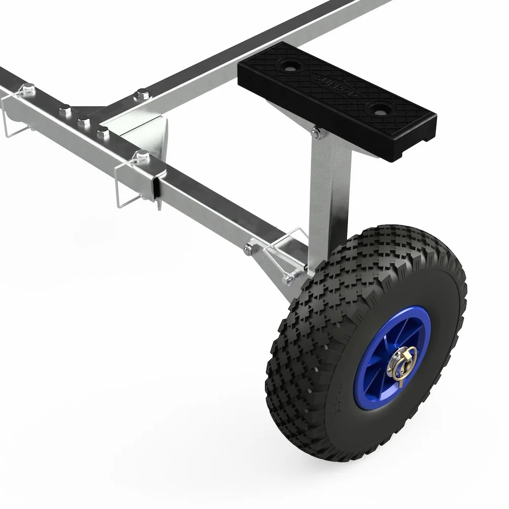 SUPROD Carrello Pieghevole per Lancio Barche Rimorchio a Mano TR260 PU Ø 260 mm