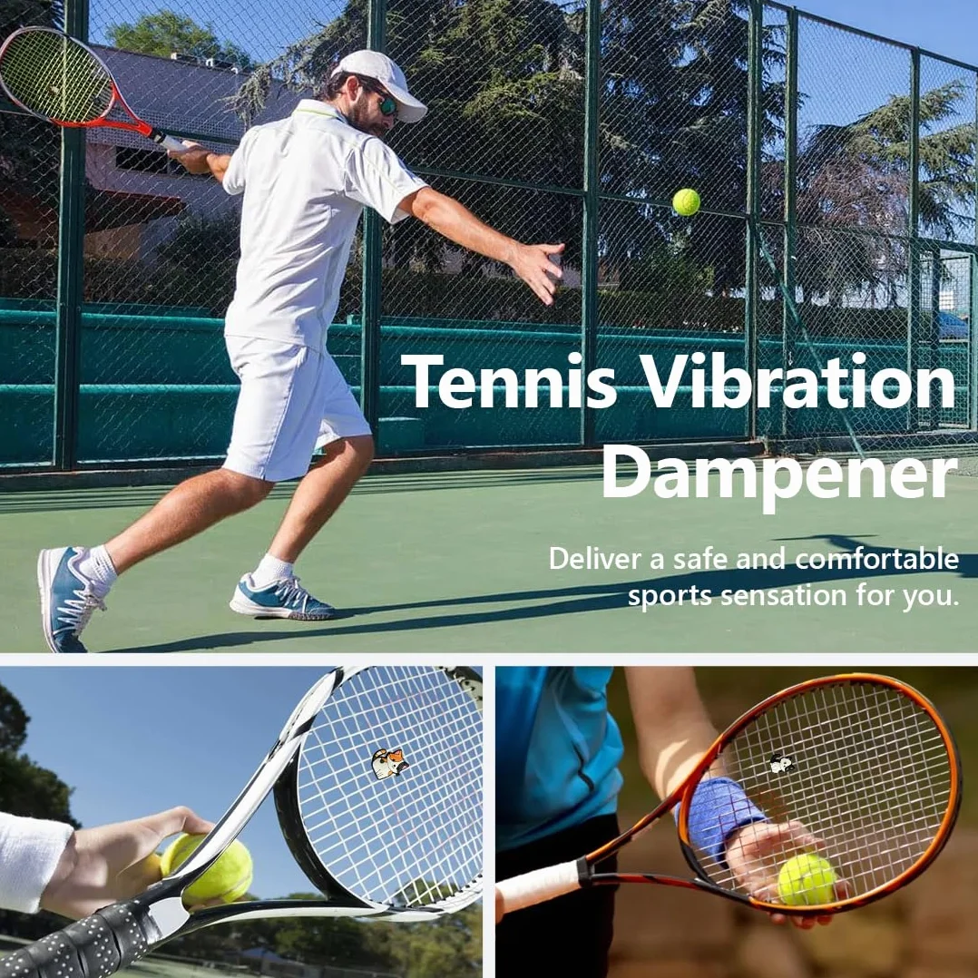 Ammortizzatori per Racchette da Tennis in Silicone Antivibrazione 6 Pezzi
