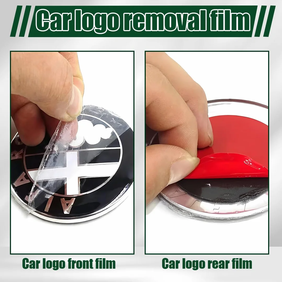2 Pezzi 74mm Stemma Alfa Romeo Auto Logo Metallo Cofano Anteriore Posteriore Oro