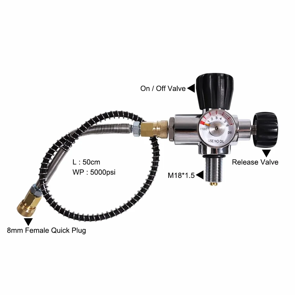 Bombola subacquea TUXING 4500 Psi 9 litri fibra di carbonio per carabine ad aria compressa PCP