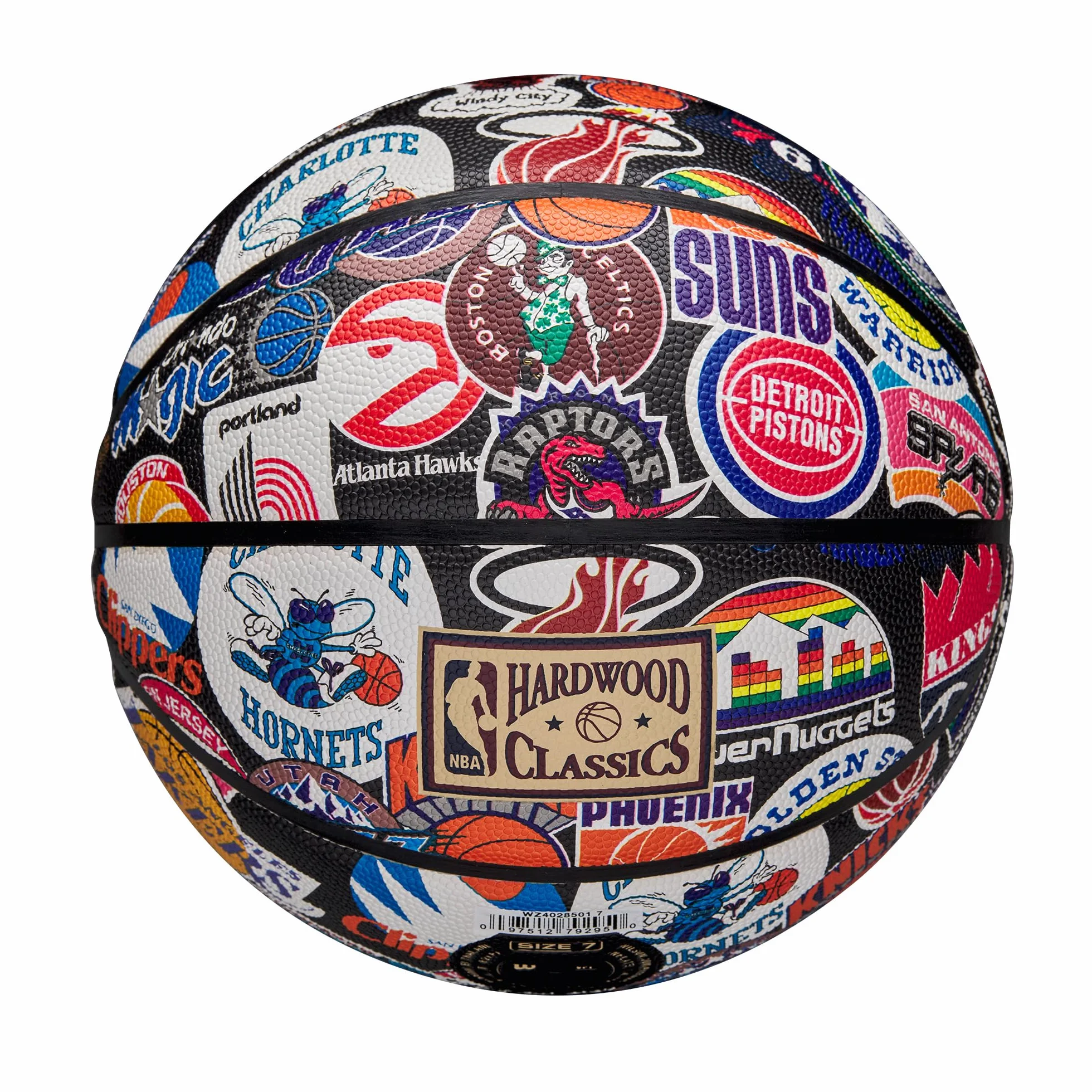 Wilson Pallone da Basket Retrò NBA All Team Taglia 7 Dual Depth Pure Feel
