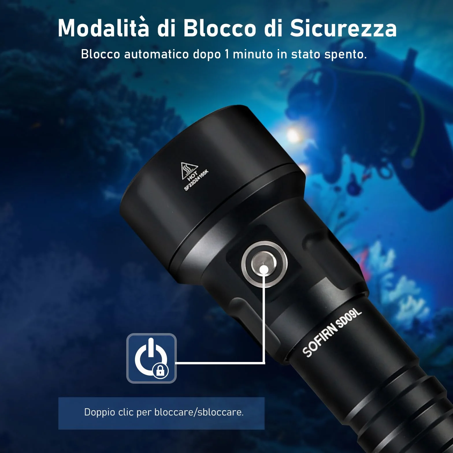Sofirn SD09L Torcia LED da immersione 6800 lumen