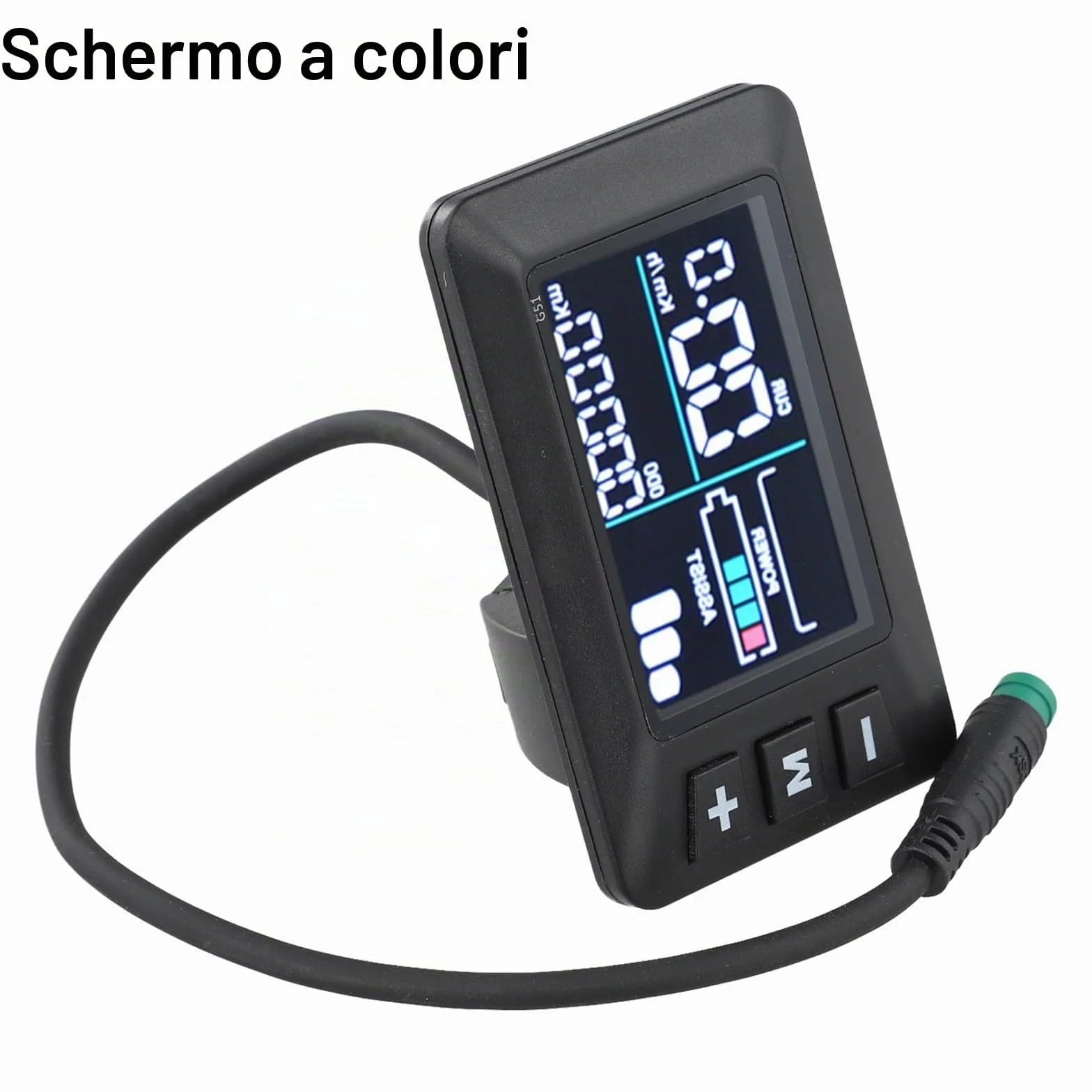 Schermo LCD per bicicletta elettrica 24V 36V 48V connettore impermeabile 5 pin monitor digitale velocità chilometraggio batteria