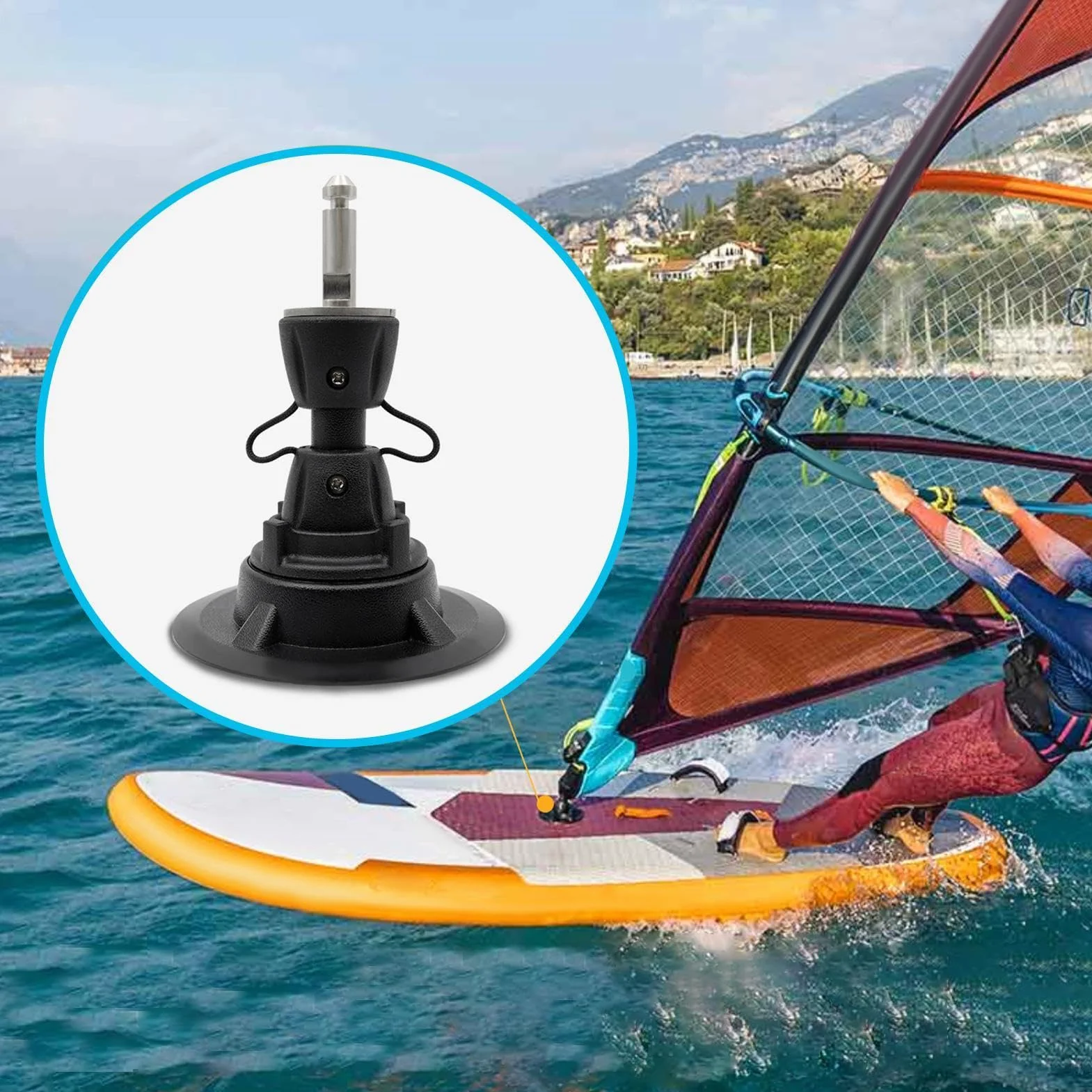 Base per Windsurf, Base per Albero da Surf Girevole a 360°, Portatile, di Lunga Durata