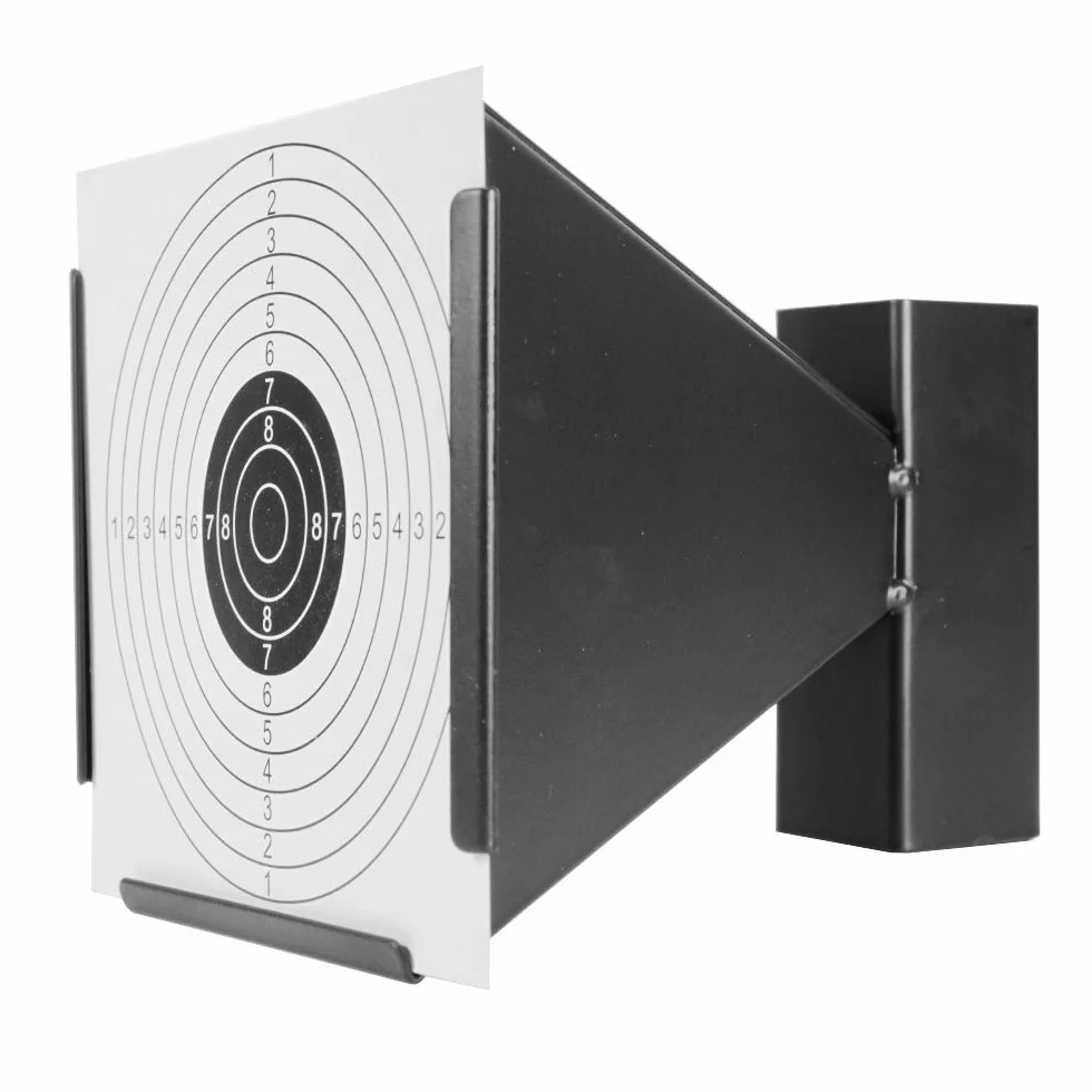 Big Dragon Bersaglio Softair Raccogli Pallini 10 Target Supporto a Cono Metallo Bianco Nero