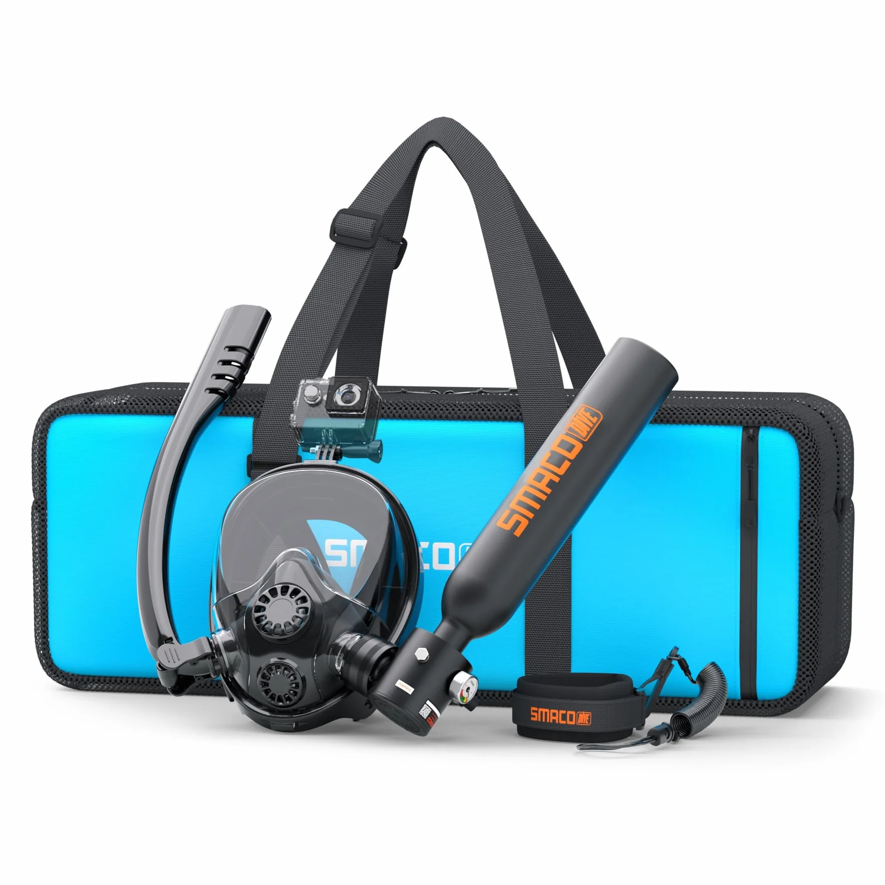 SMACO Mini Bombola Sub S300 0,5L Maschera Subacquea Ricaricabile