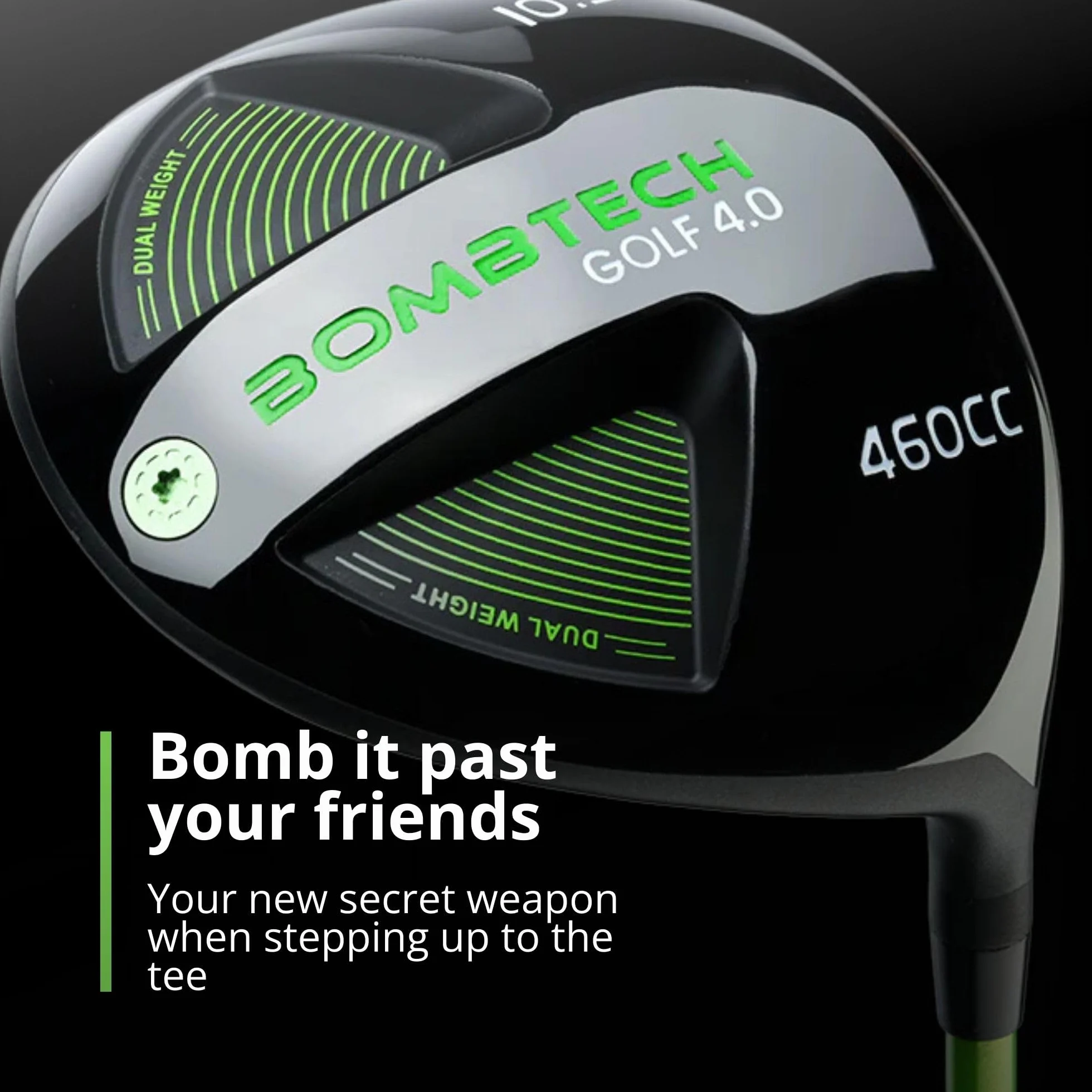 BombTech Golf 4.0 Driver e 3 Legno Bundle Premium Golf Wood Set per uomo