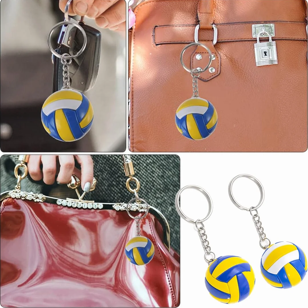 Portachiavi Pallavolo 2 PCS Mini Portachiavi da Basket Sportivo Ciondoli Borse Regali Atleti