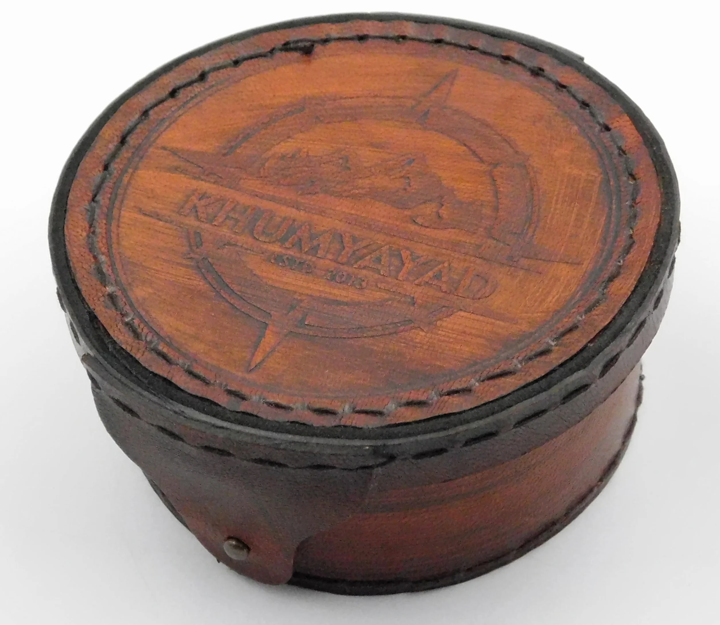 Antique Brass Sundial Compass with Leather Case