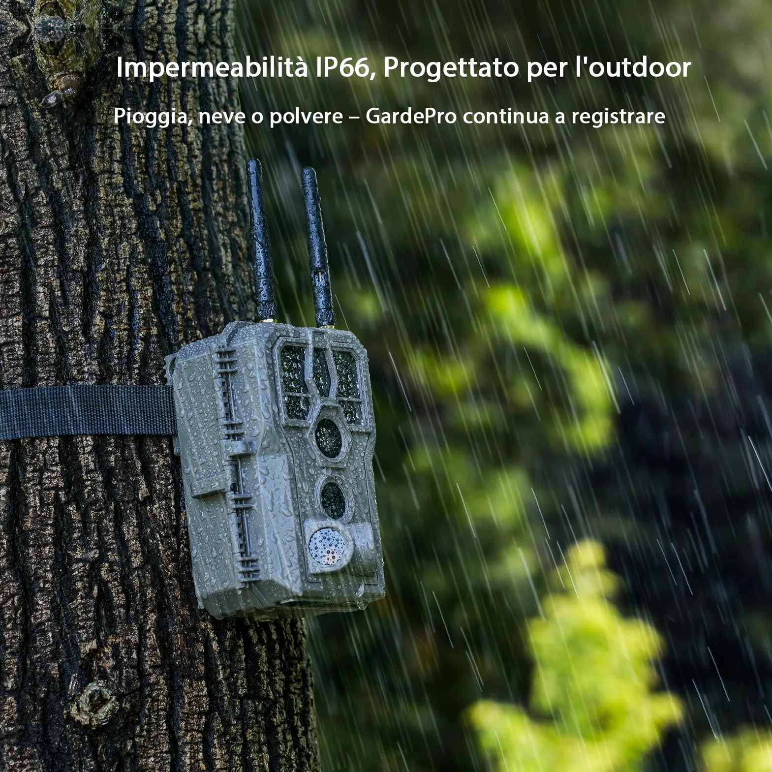 GardePro E8 2.0 Fotocamera da Caccia 64MP 4K H.264 WiFi Bluetooth Visione Notturna 30m IP66