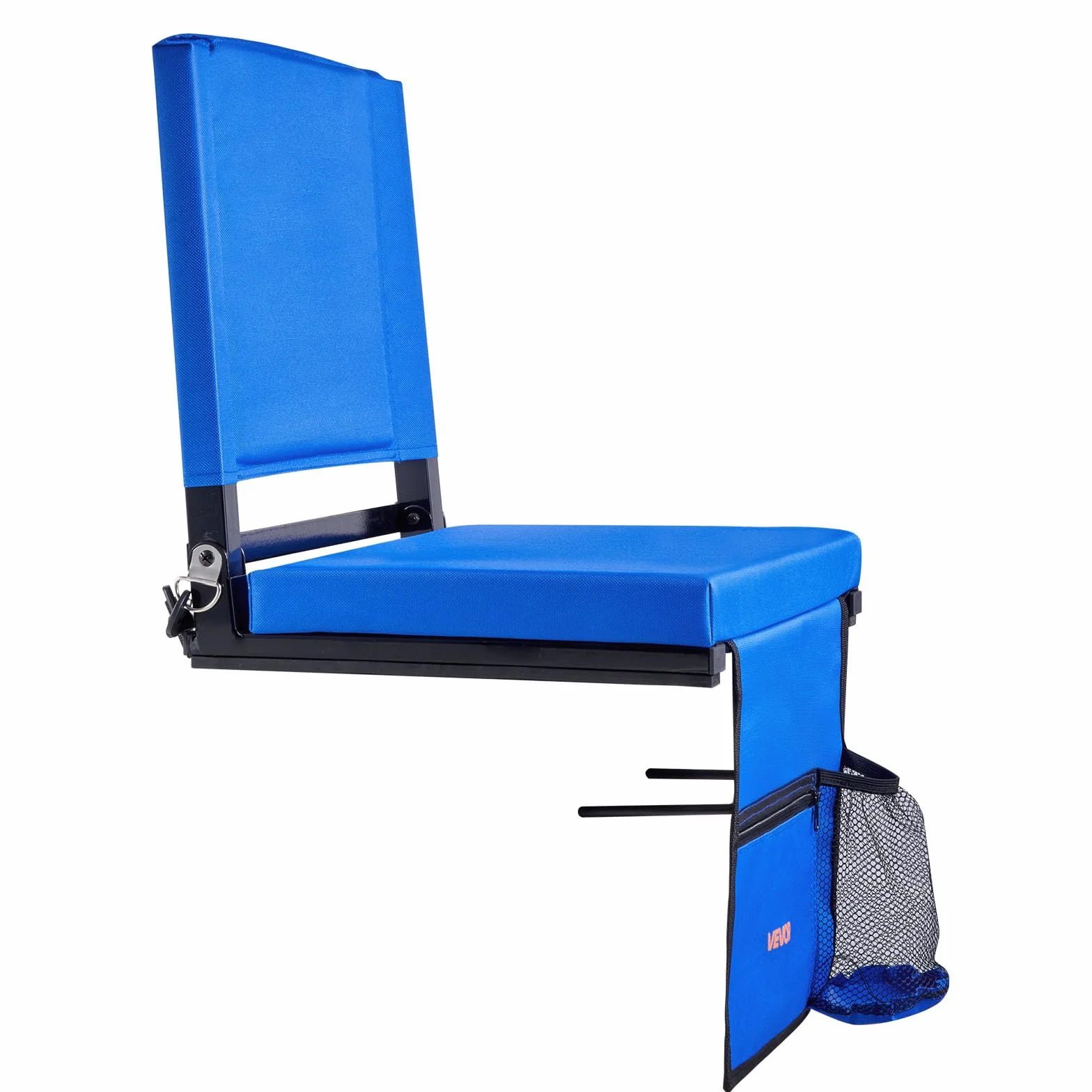 VEVOR Sedia da Stadio Pieghevole con Schienale Imbottita 431,8 mm Blu per Campeggio Giardino