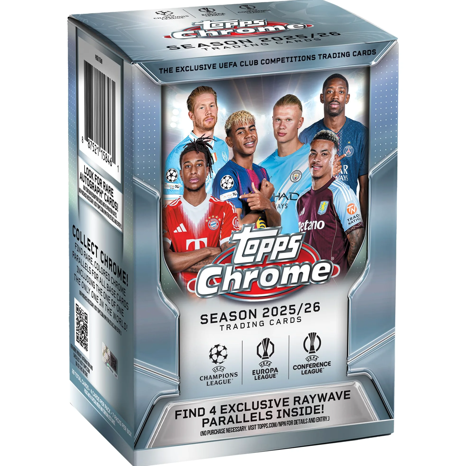 Topps Chrome UEFA Club Competitions Soccer 2025-26 - Confezione risparmio