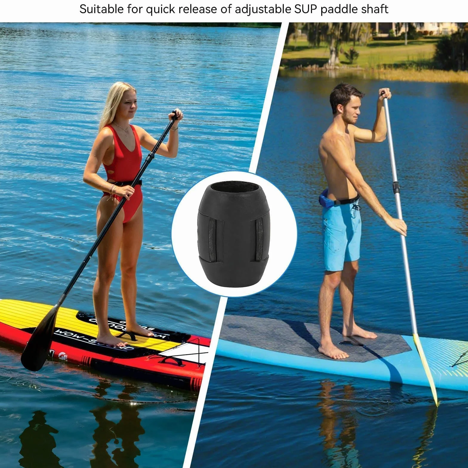 Agatige Morsetto Regolabile Pagaia SUP, Fibbia Bloccaggio Tavola Surf PVC Ricambio