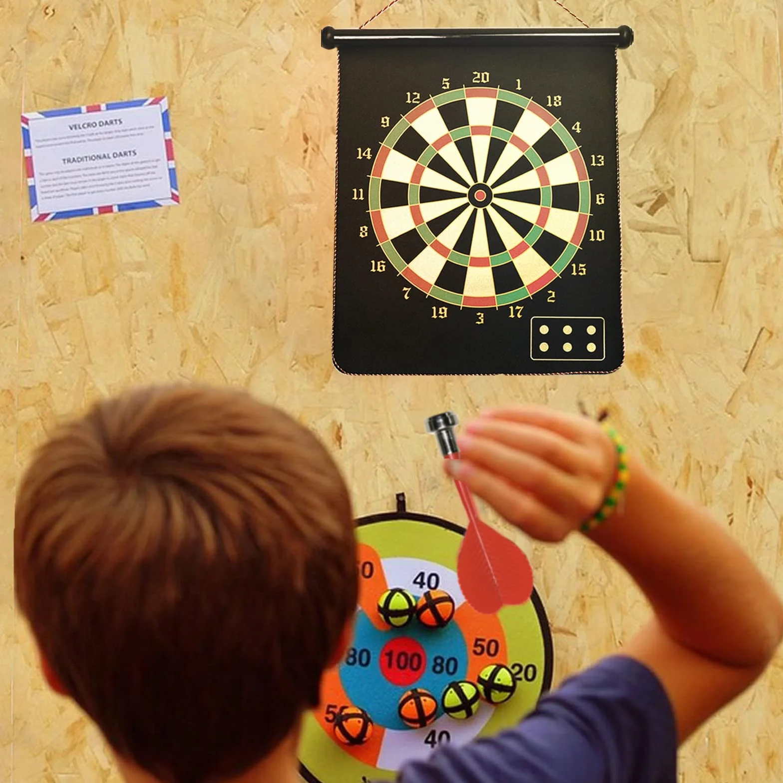Set di Bersaglio Freccette Ø38cm per Bambini