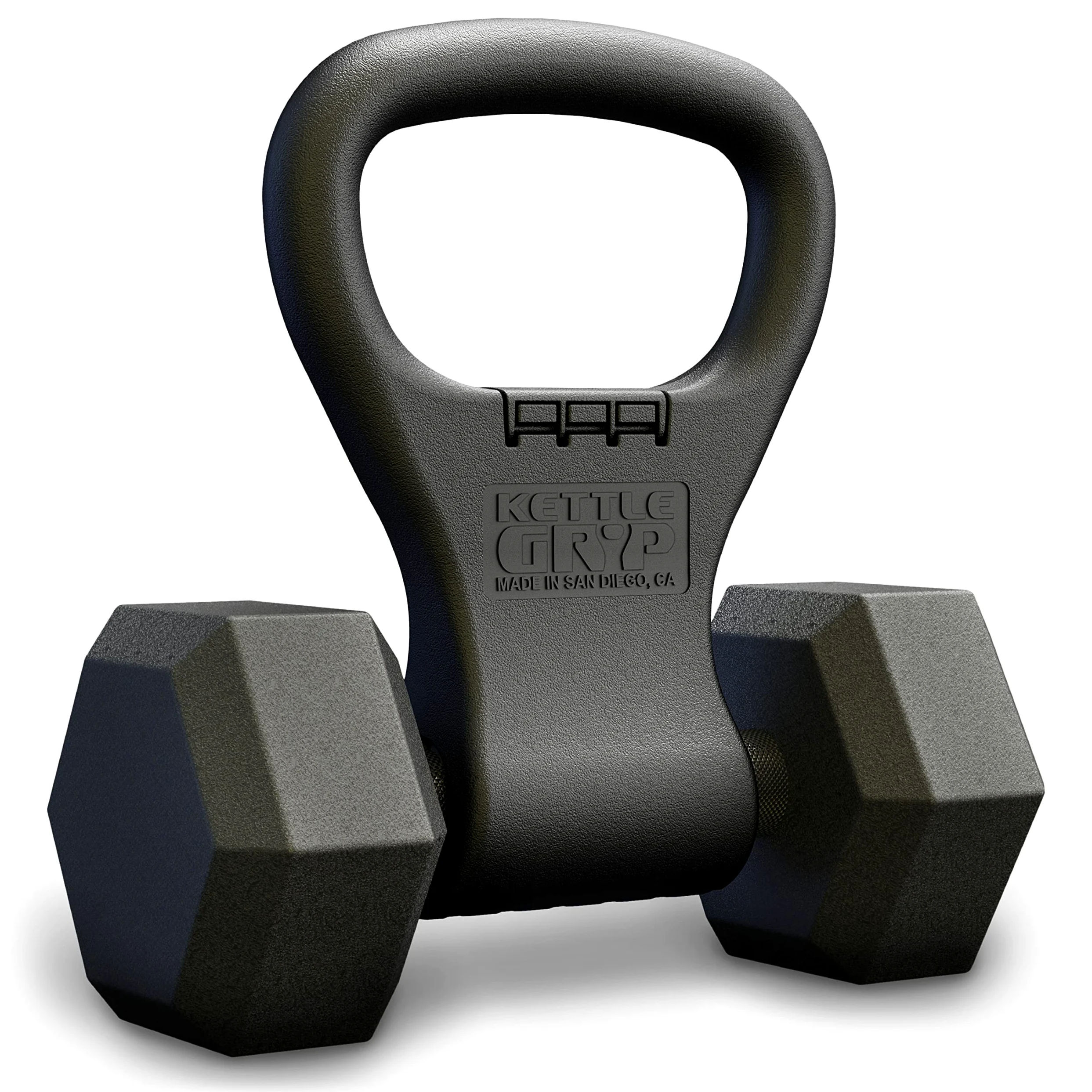 KETTLE GRYP - L'originale - Come visto su Shark Tank Converte i tuoi manubri in kettlebell - Made in USA - Impugnatura per manubri