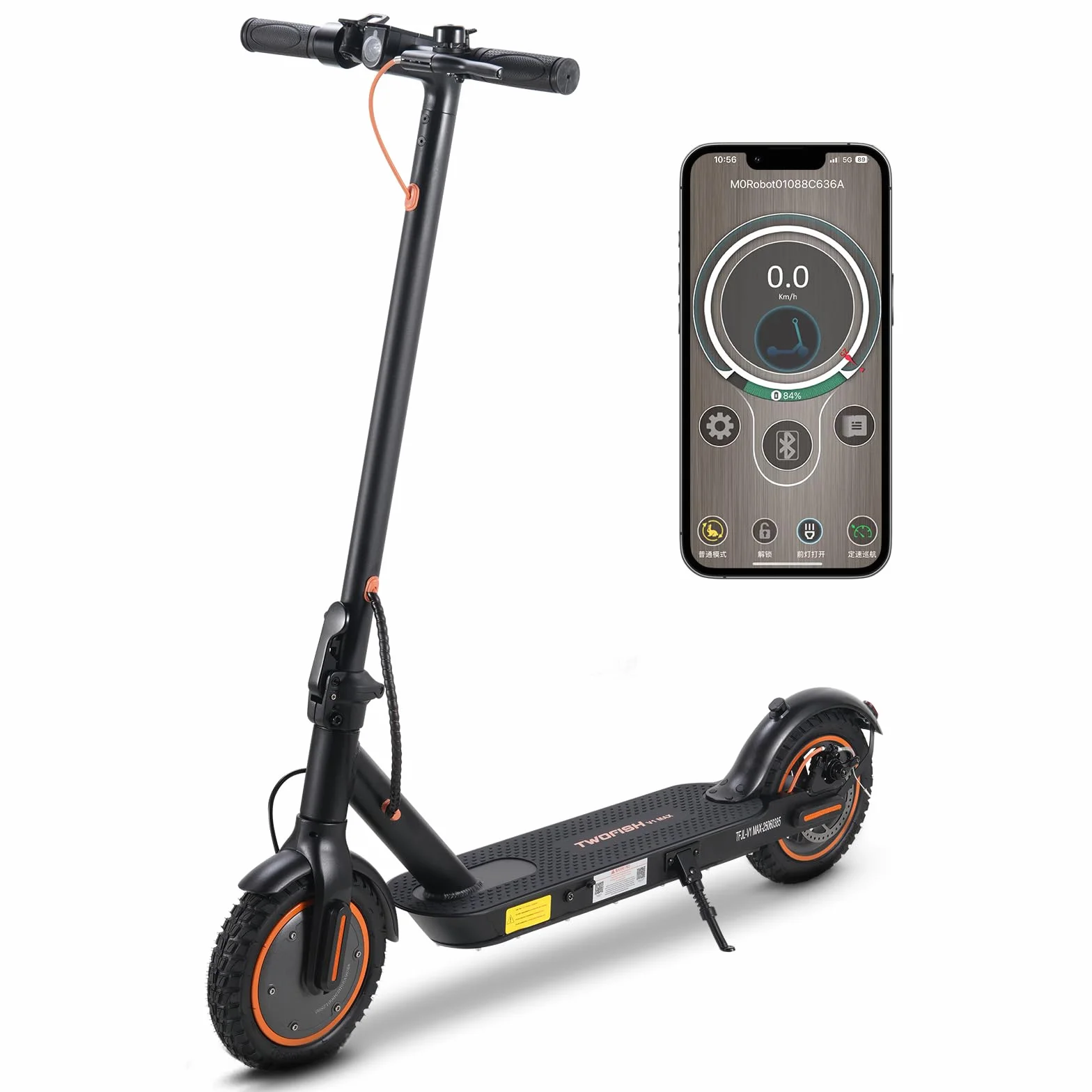 Monopattino Elettrico per Adulti Pieghevole 36V 10.4Ah 10 Pollici 100kg
