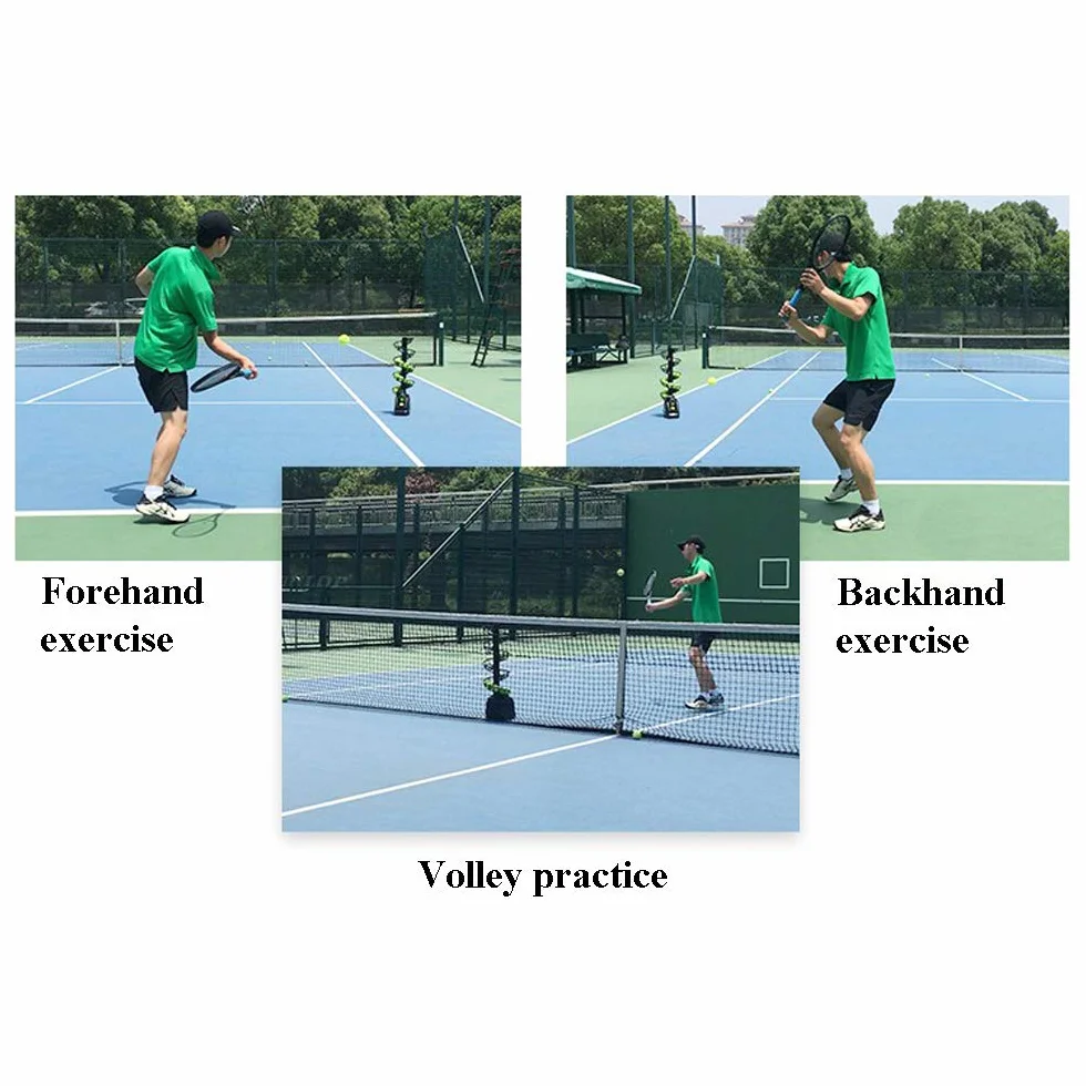 Macchina per Palline da Tennis Leggera con Batterie per 30 Palle