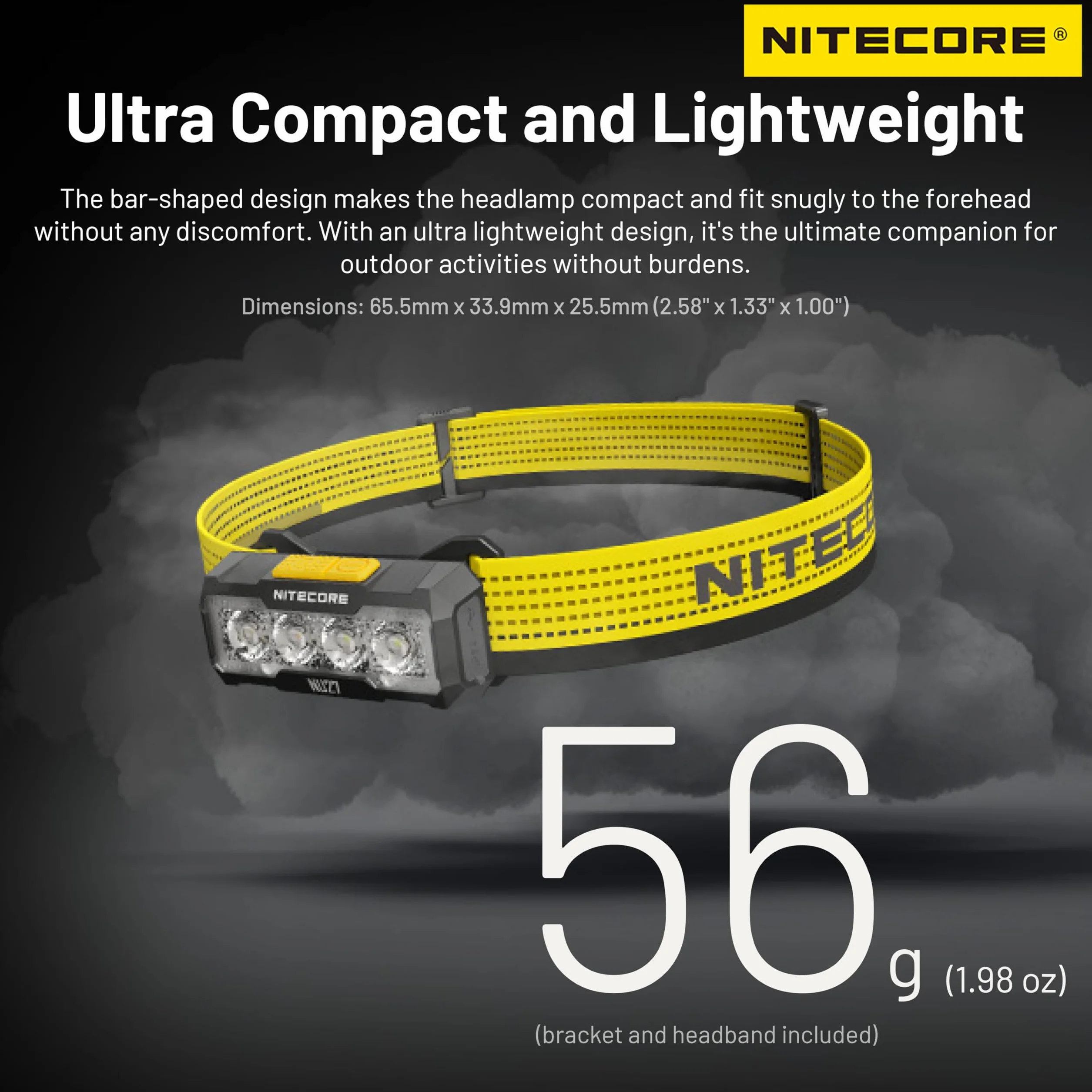 Nitecore NU27 Lampada frontale 600 lumen ricaricabile USB-C