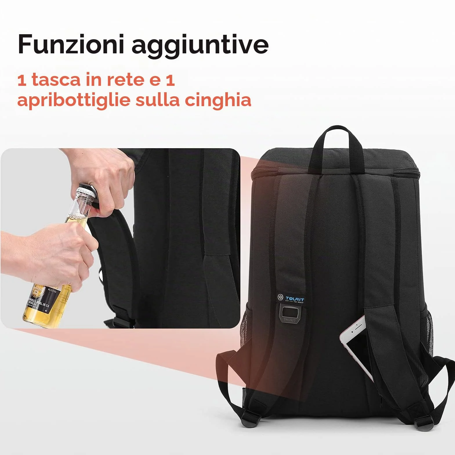 TOURIT Borsa Termica Frigo 28 L Isoterma Campeggio Picnic