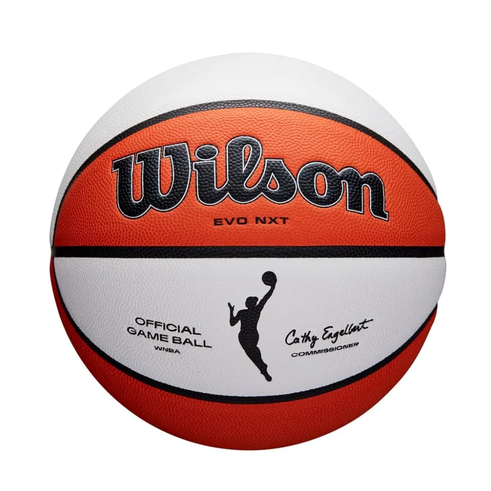 Wilson Pallone da Basket WNBA OFFICIAL GAME BALL, Utilizzo Indoor, Pelle, Misura: 6, Marrone/Bianco