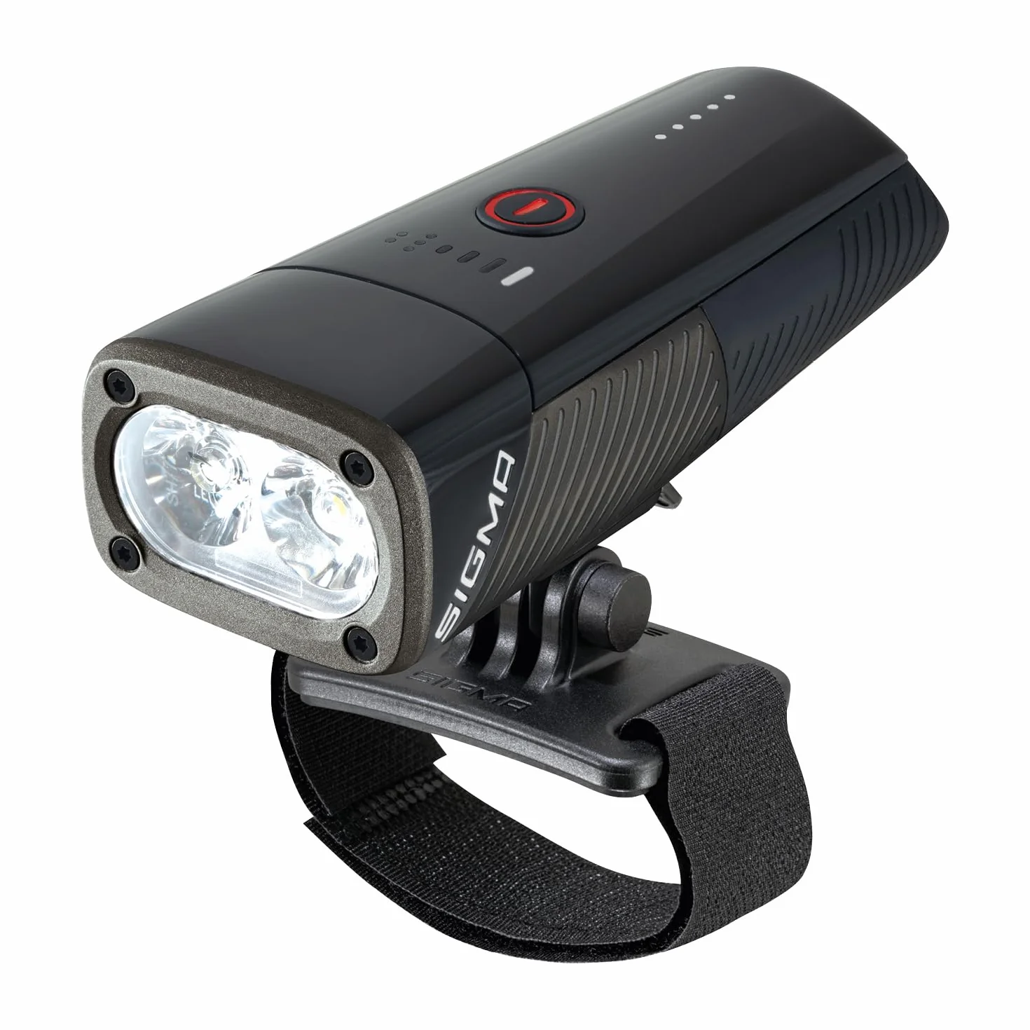 SIGMA Buster 1600HL | luce da casco con 1600 lumen | luce da casco ricaricabile con 6 modalità di illuminazione | eccellente immagine luminosa grazie alla doppia lente con LED Osram | colore: nero