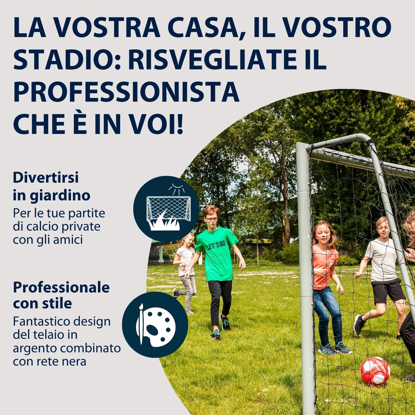 HUDORA Porta Calcio Expert calcio porta resistente all'acqua stabile rete fitta