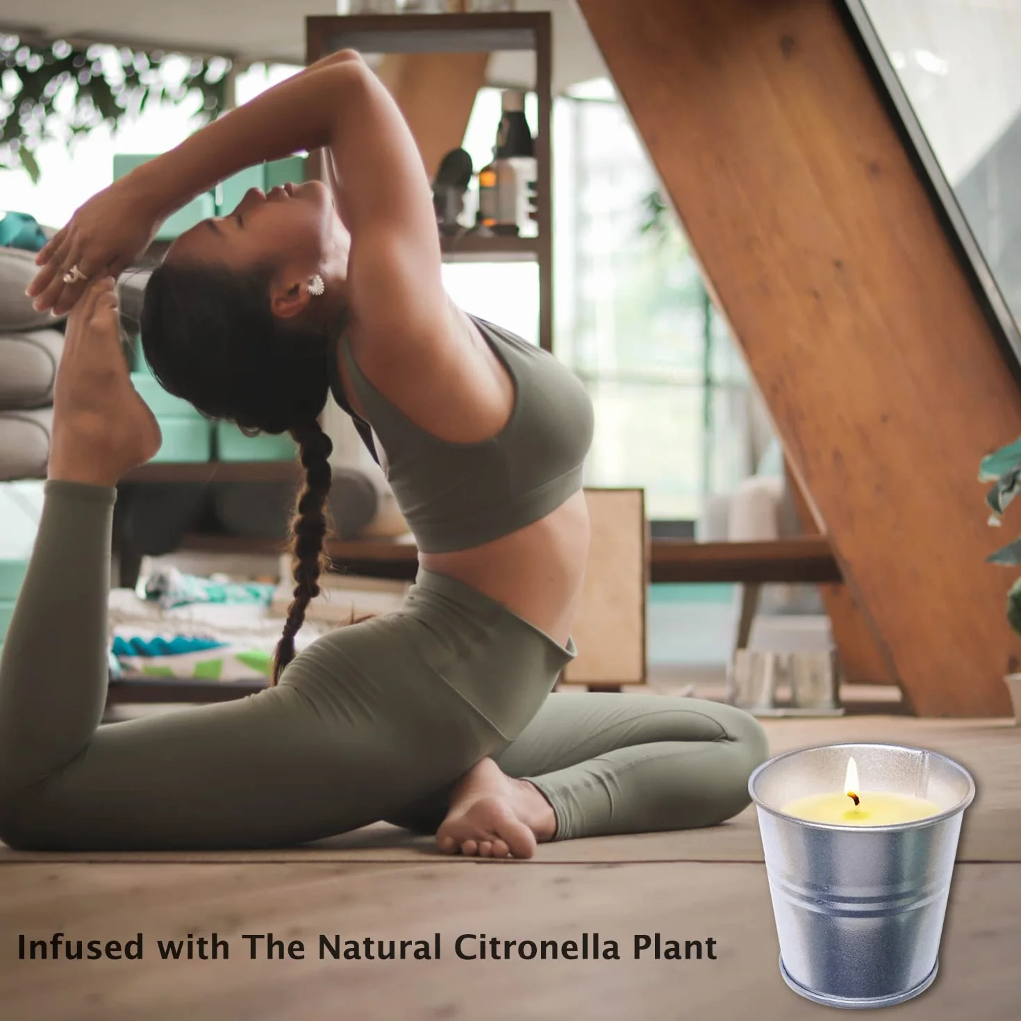 Candele Citronella per Esterno 8 Pezzi 50g Cera di Soia Naturale Giardino