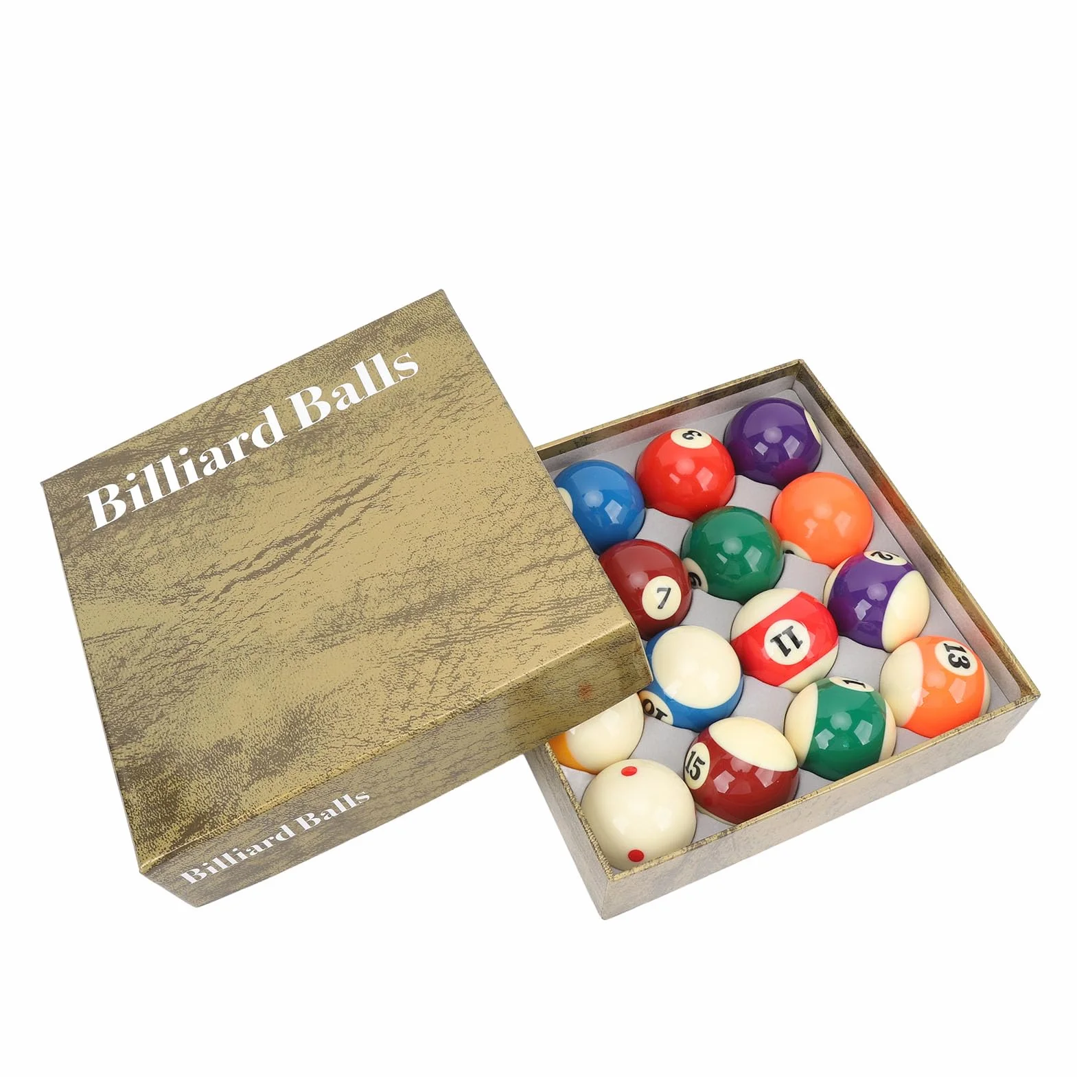 Set di Palle da Biliardo 16 Pezzi in Resina 5,72 cm per Giochi di Feste