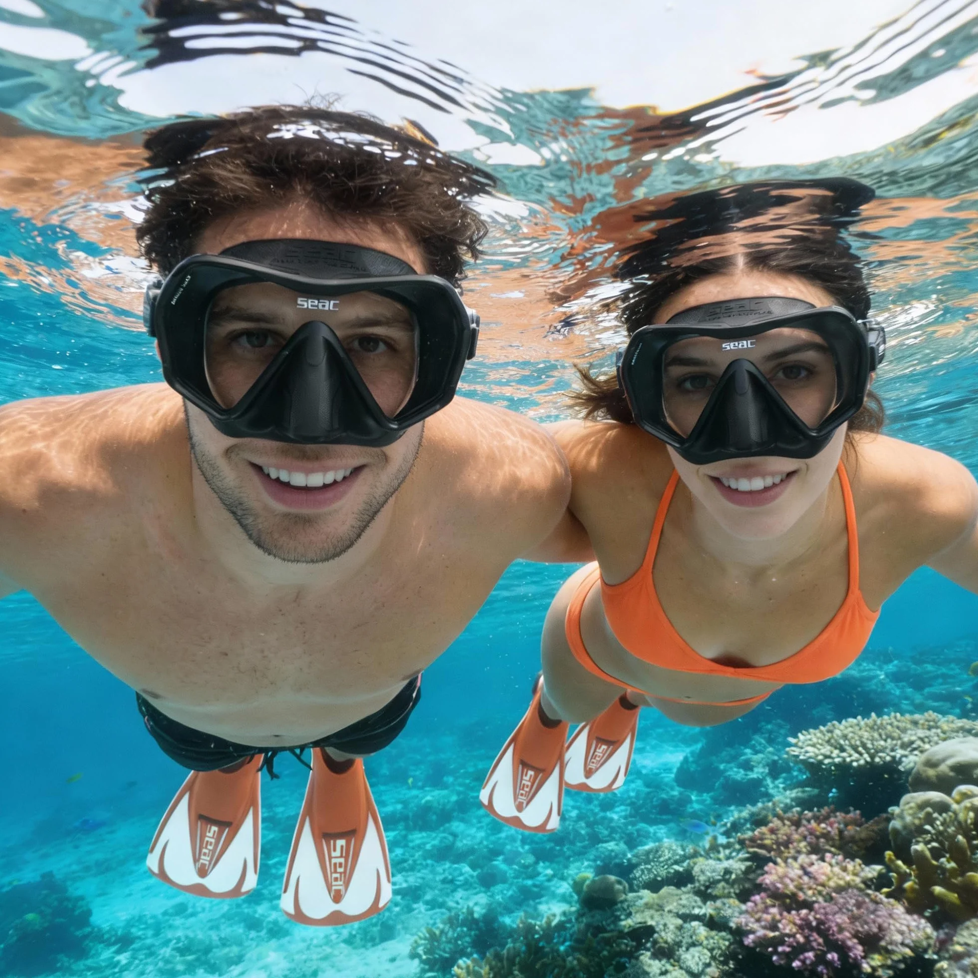 SEAC Pura Maschera Subacquea Antiappannamento Monolente Frameless Silicone Low Volume Fibbia 3D