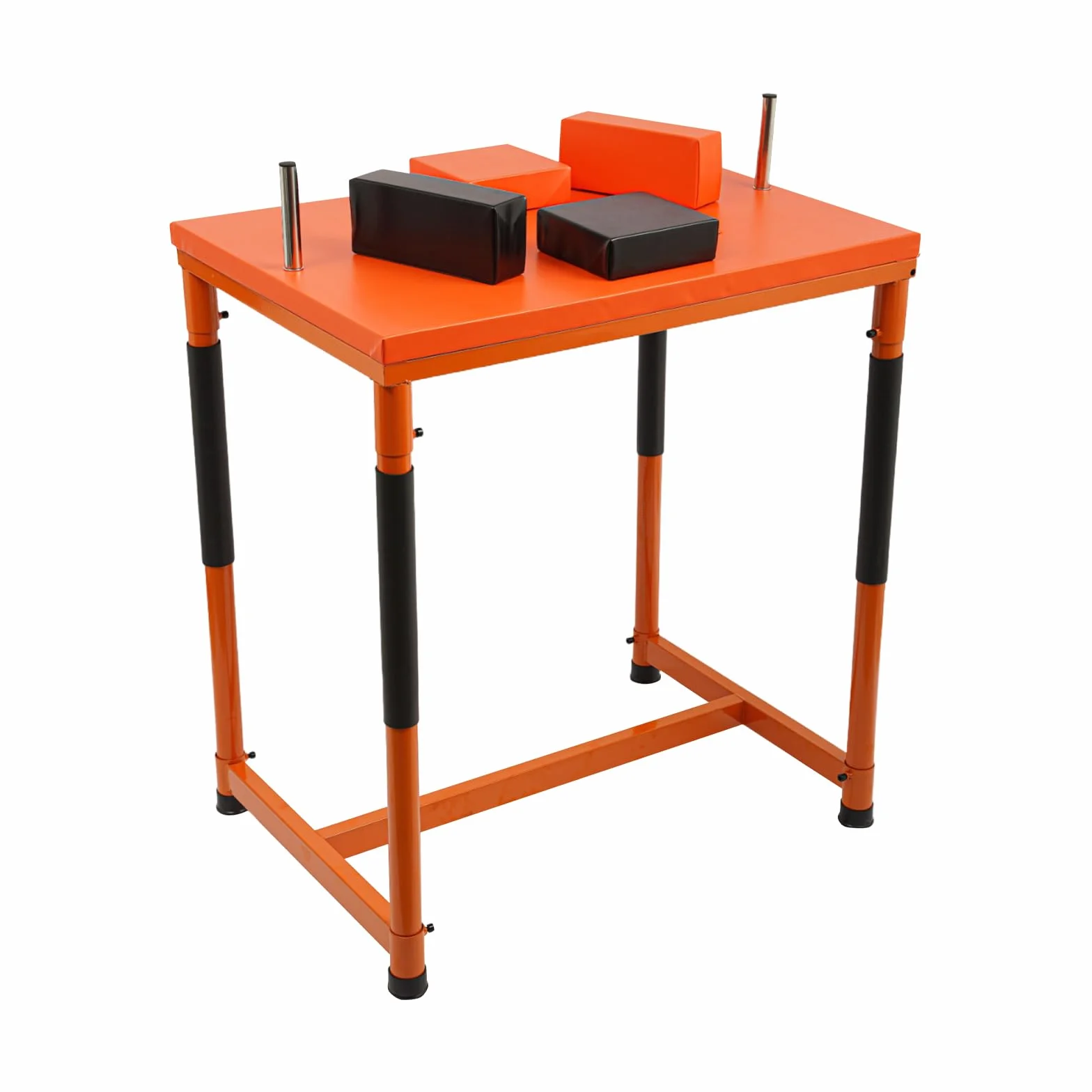 Arm Wrestling Table - Tavolo da braccio professionale per allenamento e competizione, supporto antiscivolo, struttura in acciaio stabile, imbottitura ergonomica, per atleti e club - arancione