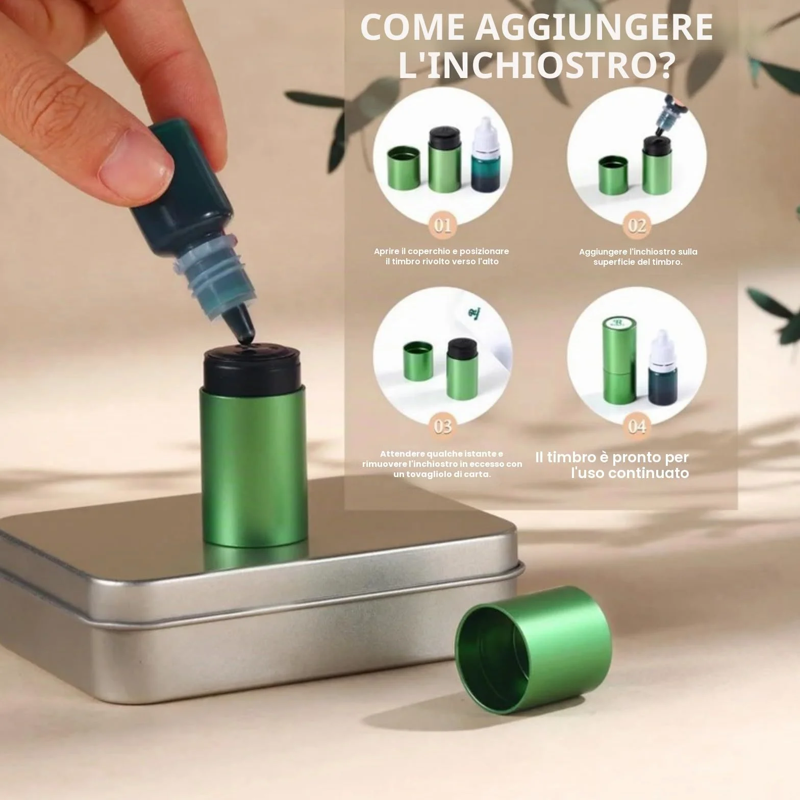 Timbro personalizzato per pallina da golf autoinchiostrante - Marcatore monogramma per golfisti