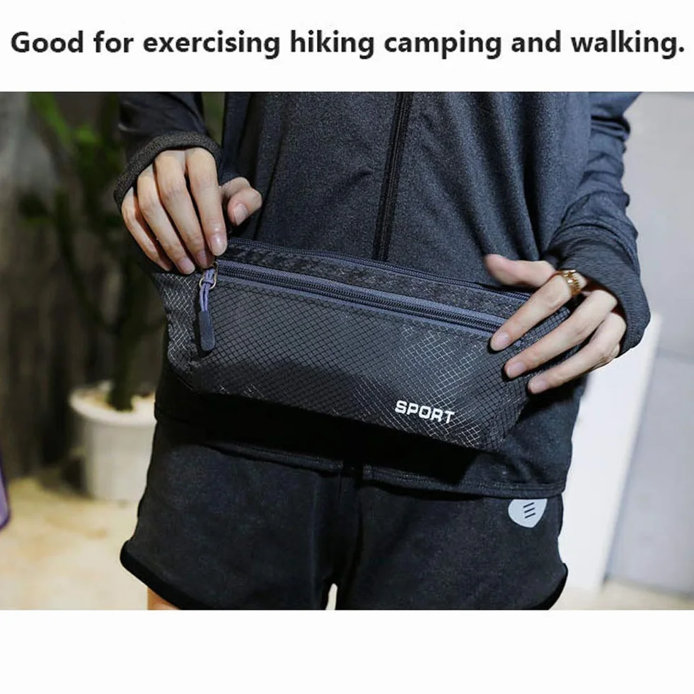 Marsupio Sportivo Impermeabile Running con Tasca Cintura per Portafoglio Chiavi Smartphone Jogging Trekking Bicicletta