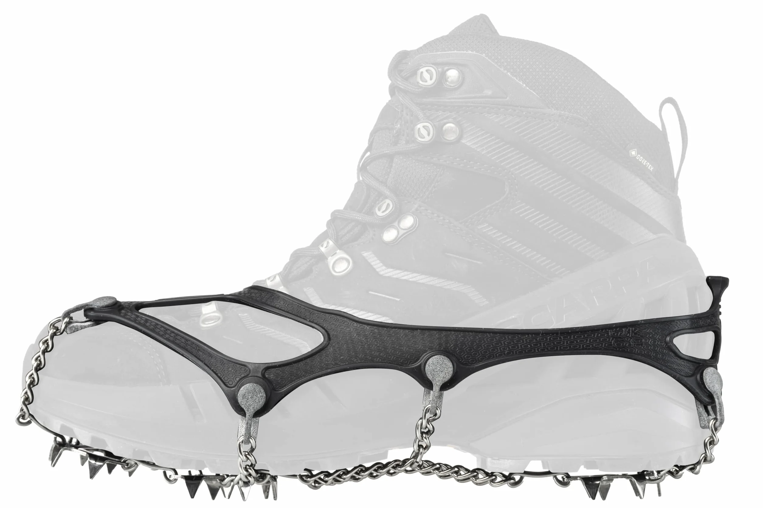 Nortec Ramponcini NORDIC 2.4 per Escursionismo e Trail Running invernale su Ghiaccio e Neve, Made in Italy, Micro Ramponi Scarpe Leggeri con Custodia