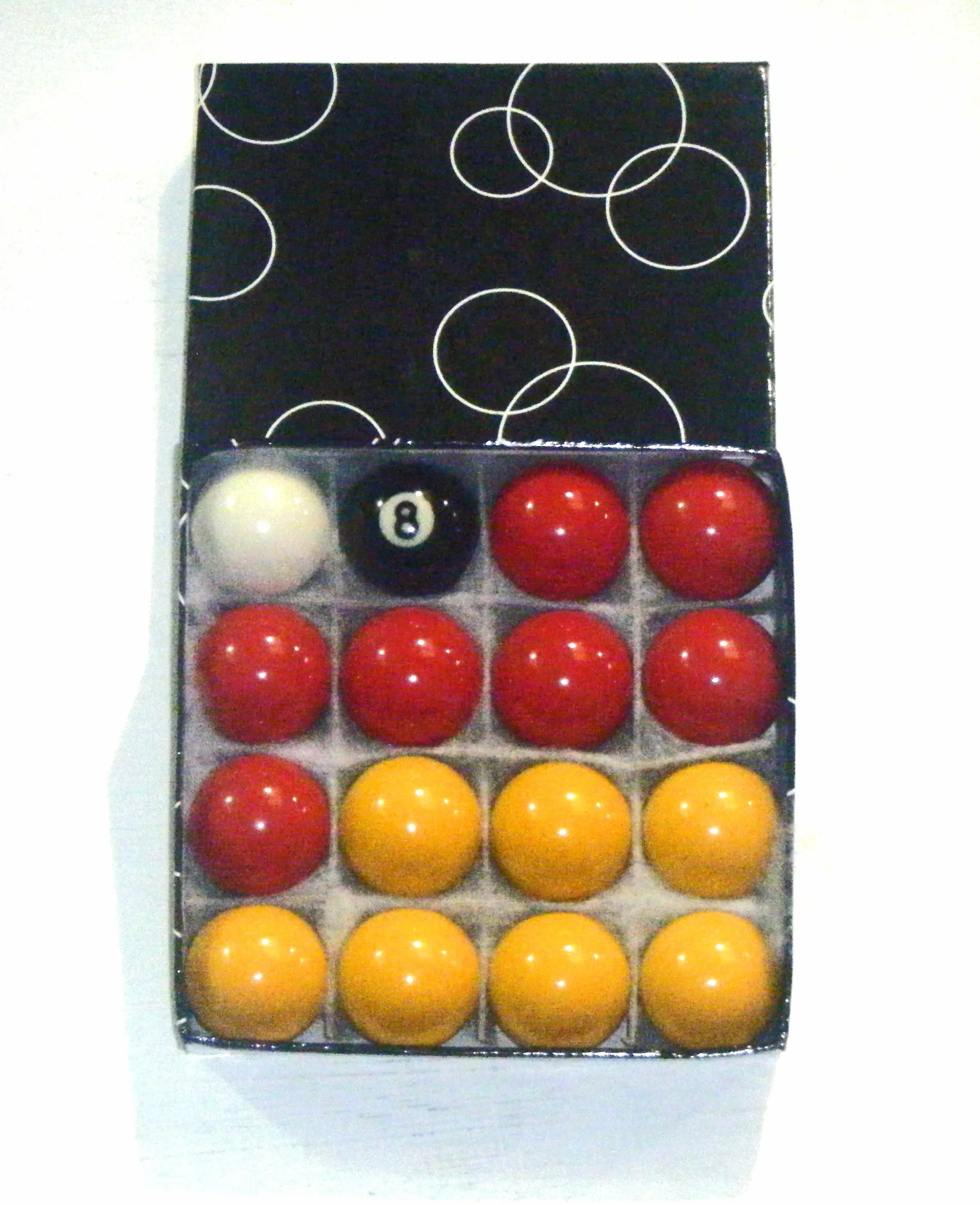Rosso & giallo 1 1/2" palle da biliardo