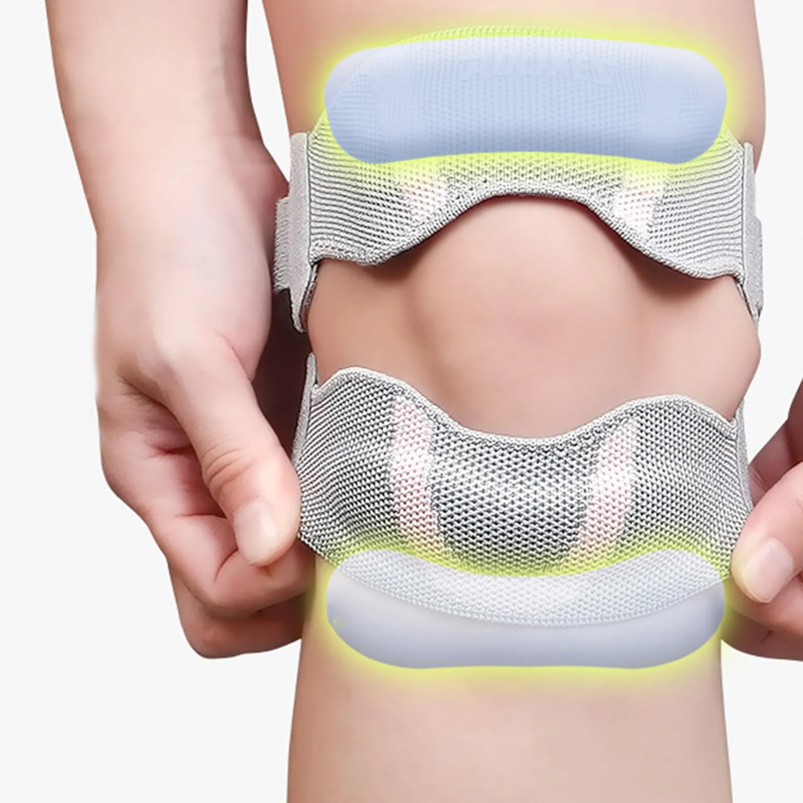 Stabilizzatori Ginocchio Doppie Compressione Cuscinetti Silicone Atletico Protezioni Cinghia Brace
