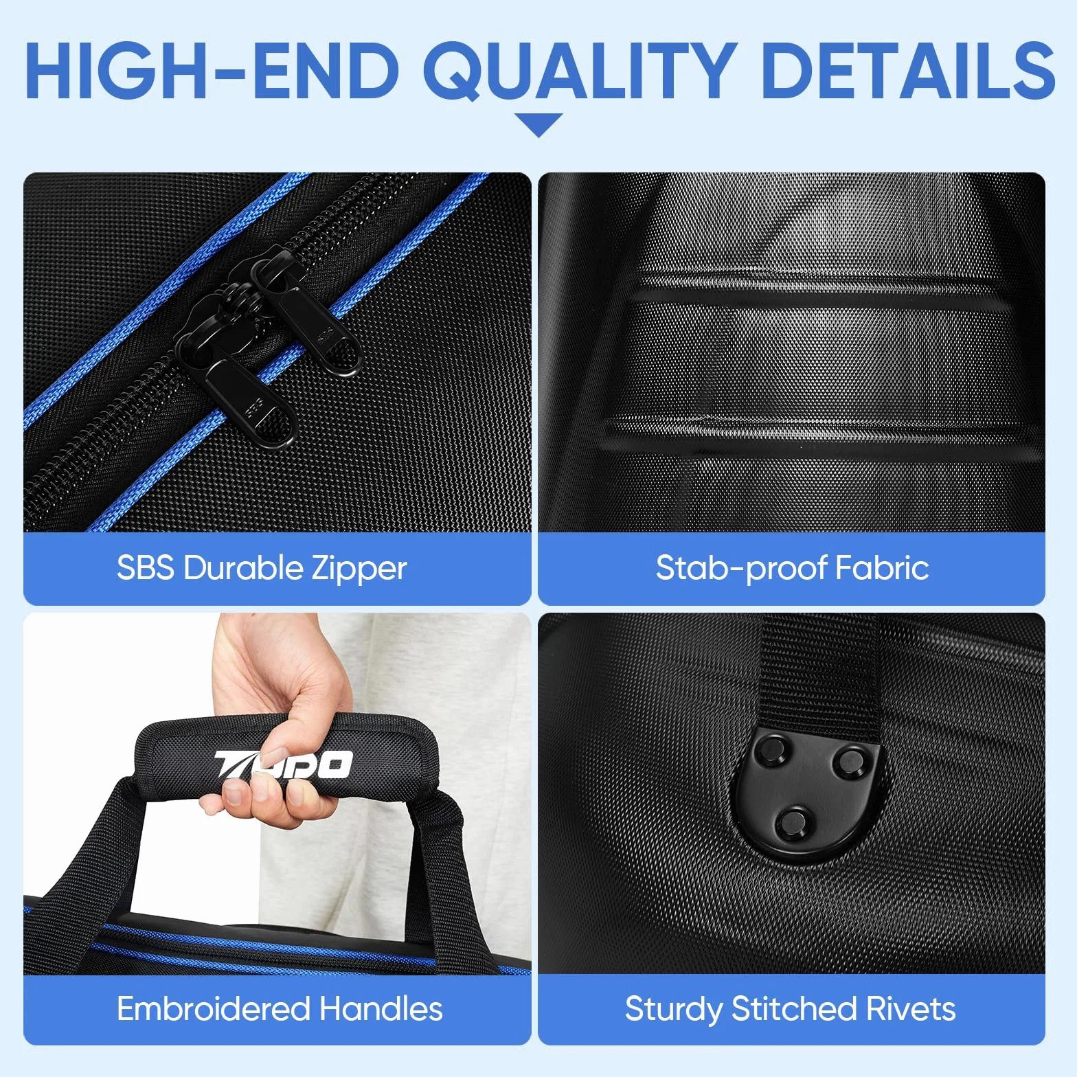 Borsa da Viaggio da Golf con Guscio Rigido ABS, 1680D Oxford Impermeabile, Resistente e Leggero