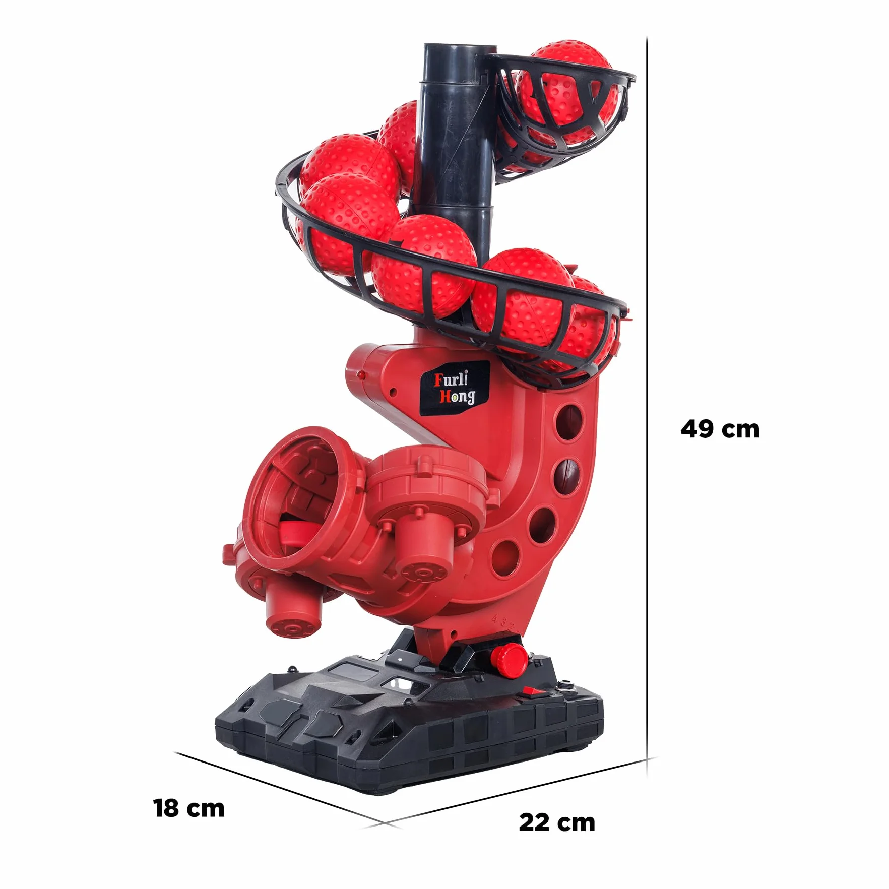 Furlihong 388CBH Macchina 2 in 1 per Cricket e Baseball per Principianti – Lanciatrice Leggera e Portatile con 3 modalità di Lancio, Funziona con Power Bank o Batteria