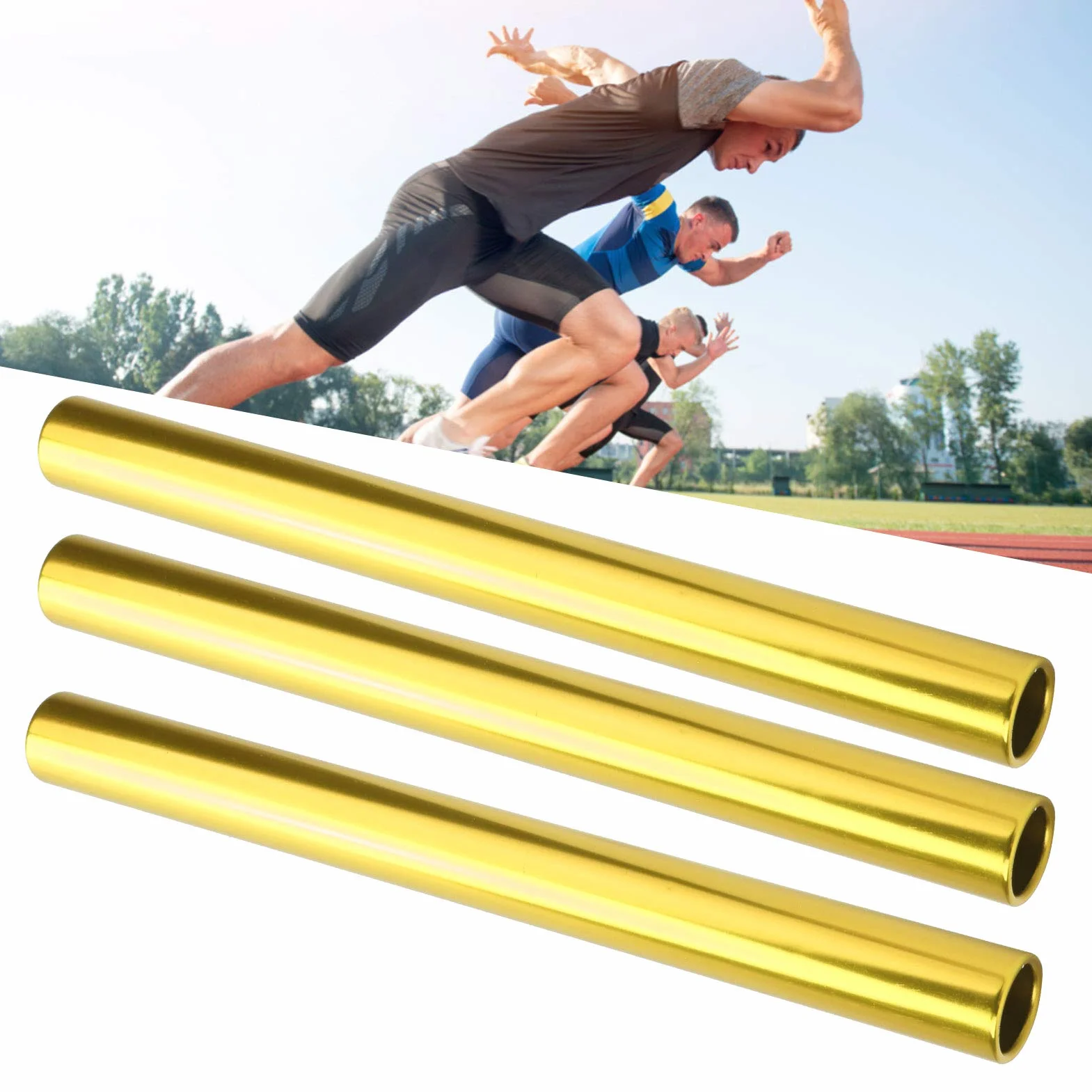 Keenso Bastone da staffetta 3 Pezzi in Lega di Alluminio per Atletica Leggera