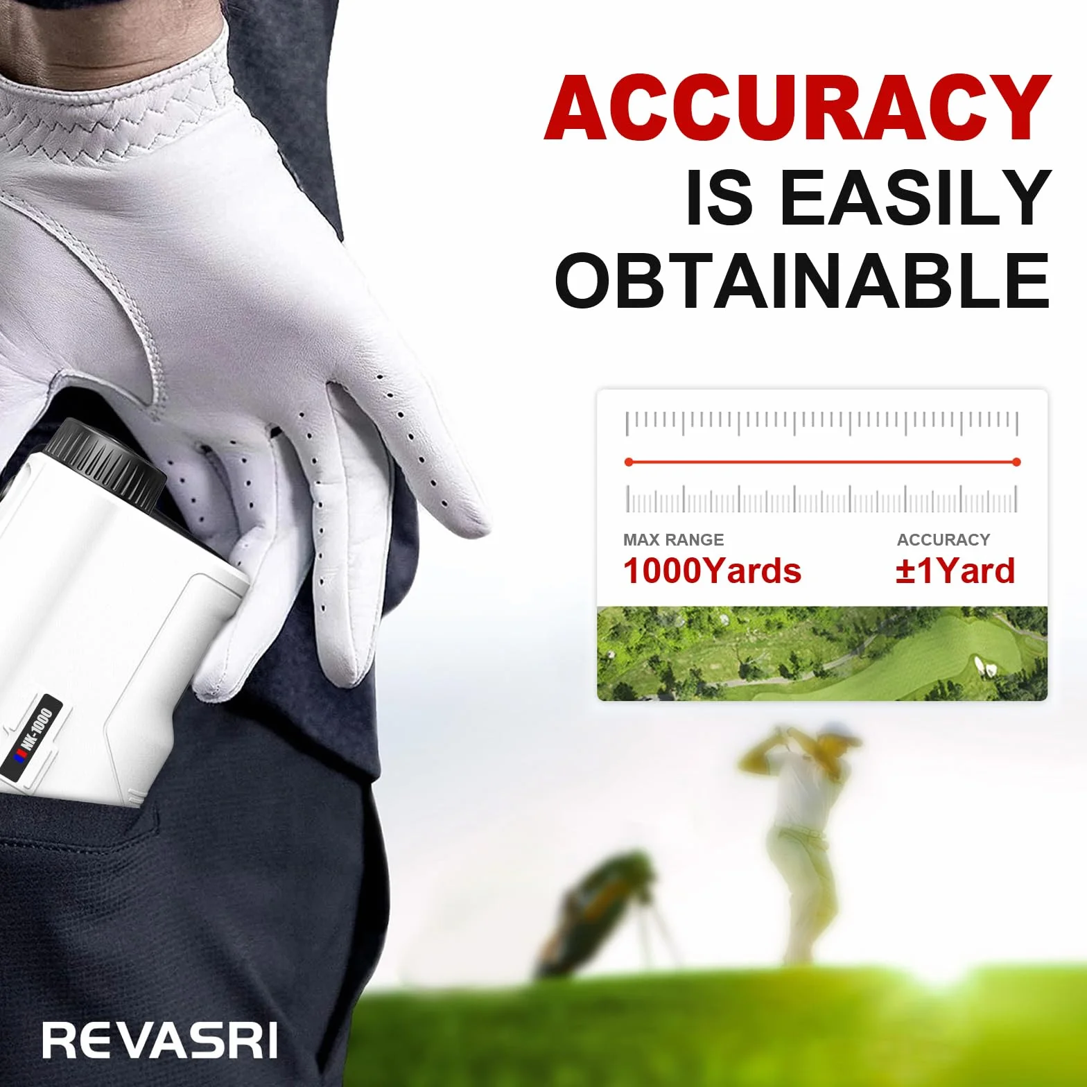 REVASRI Telemetro laser golf 910 m con vibrazione blocco pendenza batteria ricaricabile