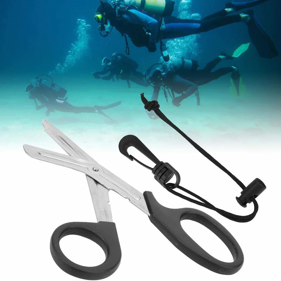Keenso Cesoia Subacquea JD-918420 Acciaio Inossidabile Forbici Subacquea Rete da Pesca