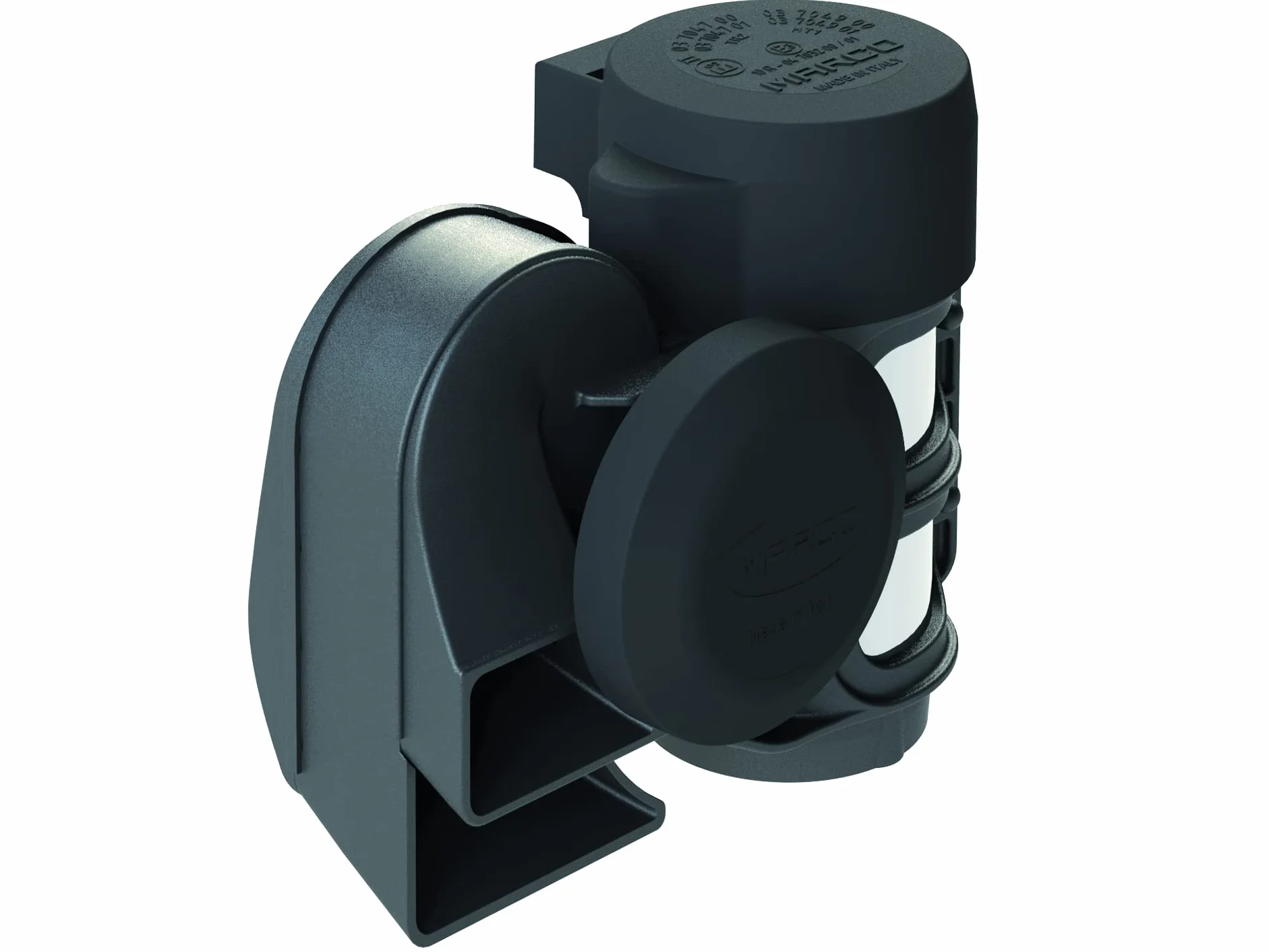 MARCO TR2 12V Tromba Compatta Bitonale con Compressore Integrato,Nero