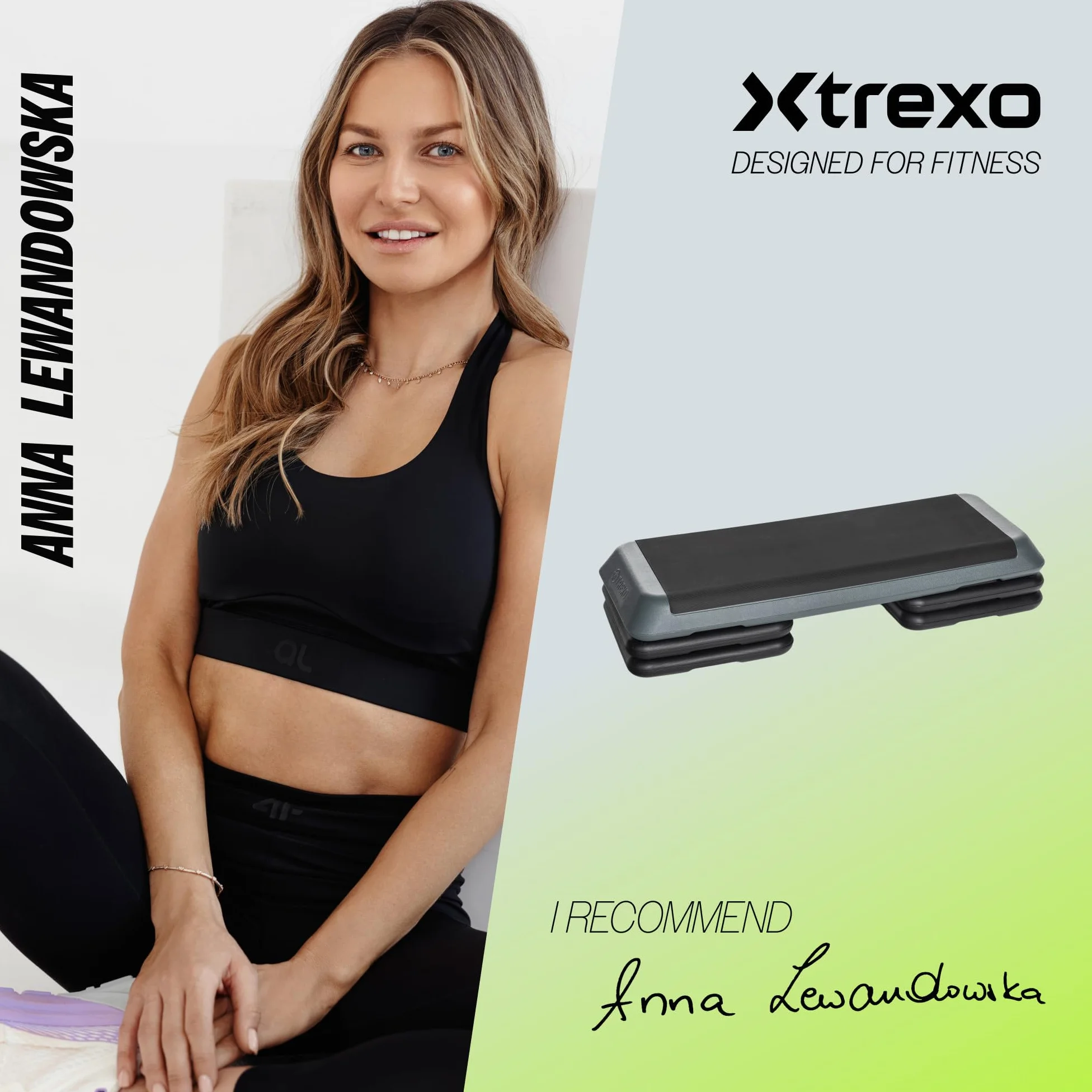 TREXO Stepper Fitness Cardio Altezza Regolabile 10-20 cm Pianale 109x41 cm TRX-AS02