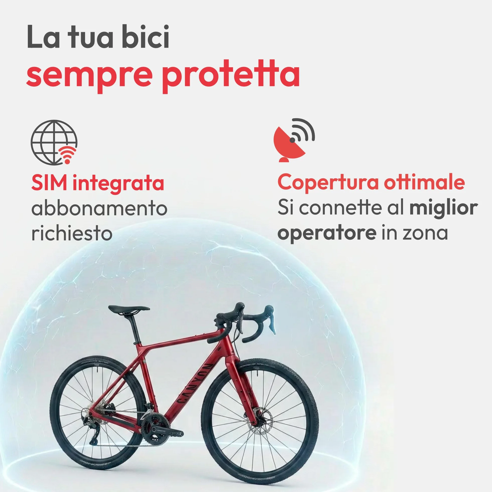 Tracker GPS Bici Antifurto T8 con Sensore di Movimento, Batteria Ricaricabile, Monitoraggio in Tempo Reale