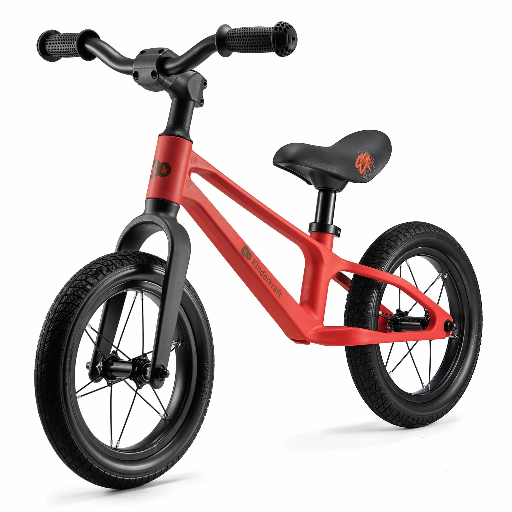 Kinderkraft ETER Bicicletta da corsa 12 pollici 35 kg telaio nylon sella regolabile manubrio limitato