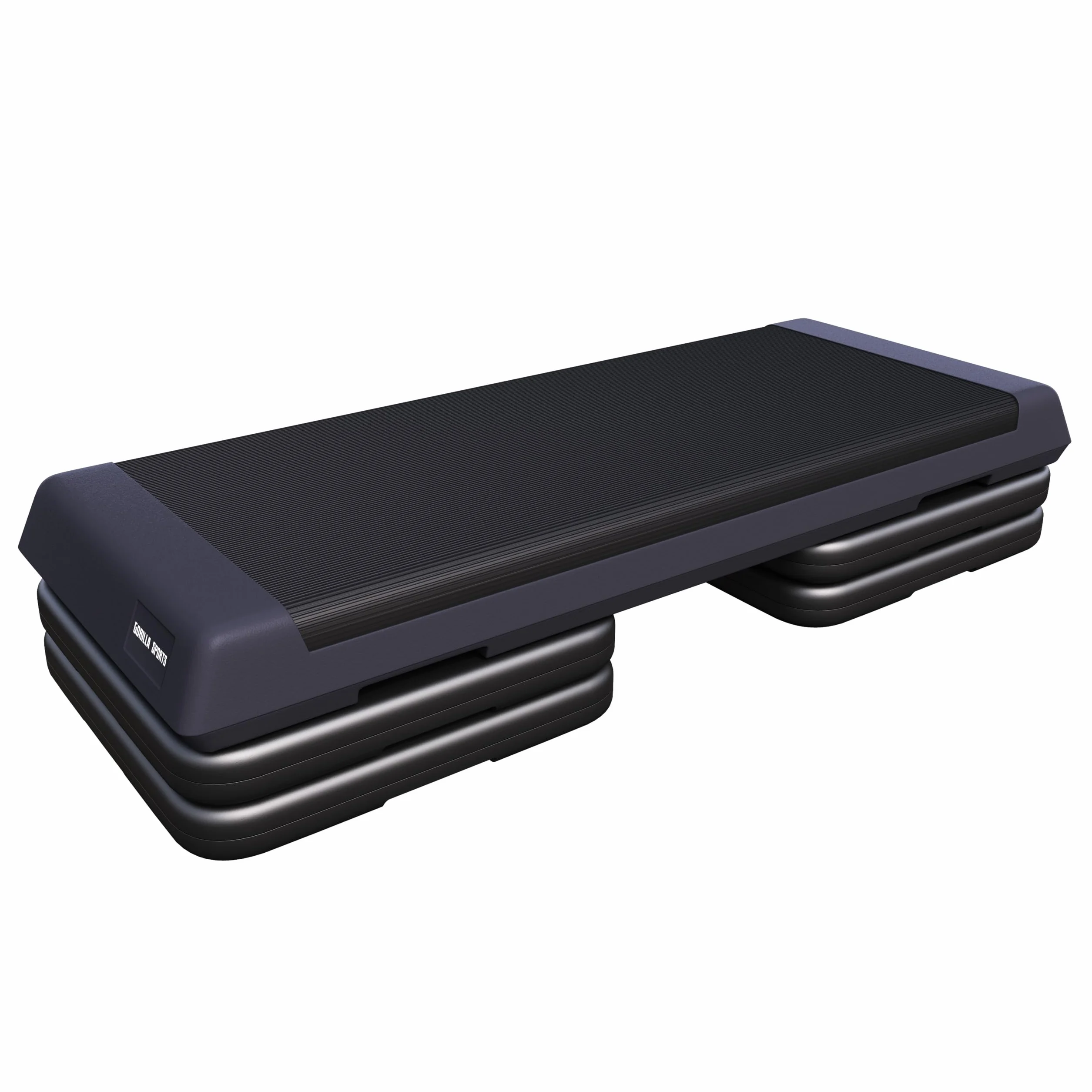 GORILLA SPORTS® Step Fitness 107x42cm 3 Altezza Regolabile 10-20cm Carico Max 200kg Antiscivolo Piattaforma Aerobica