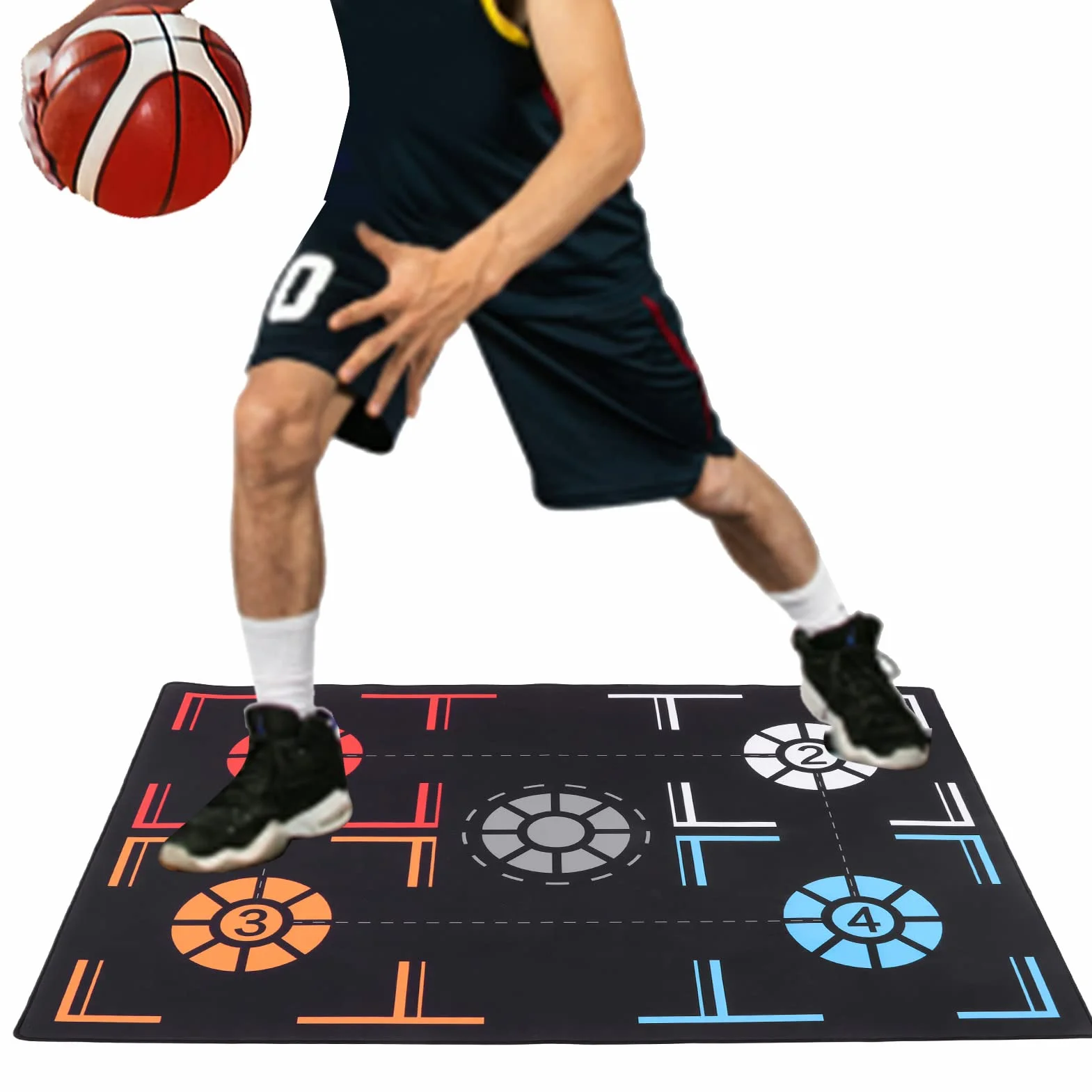 Tappetino da Allenamento per Basket Antiscivolo 76x106,7x0,2 Cm